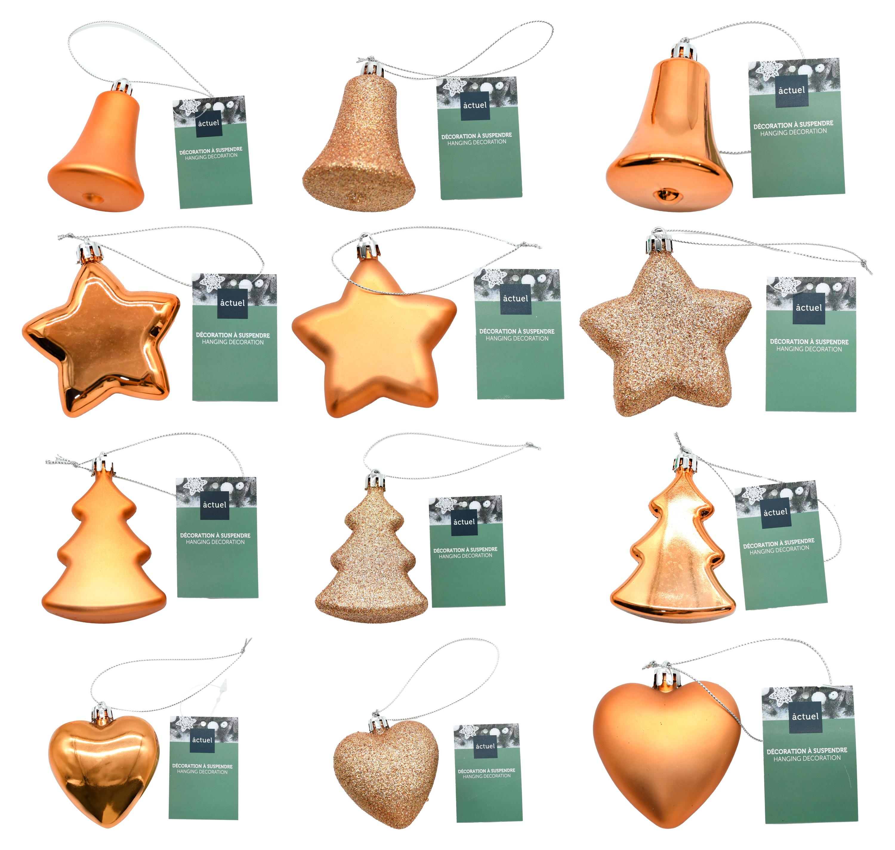 

Елочное украшение Actuel Подвеска медная пластик, 1 шт в ассортименте