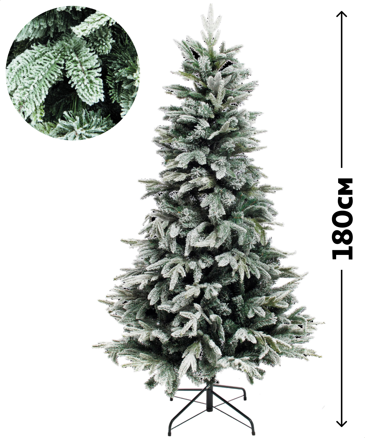 

Ель искусственная Actuel Grey заснеженная, 180 см