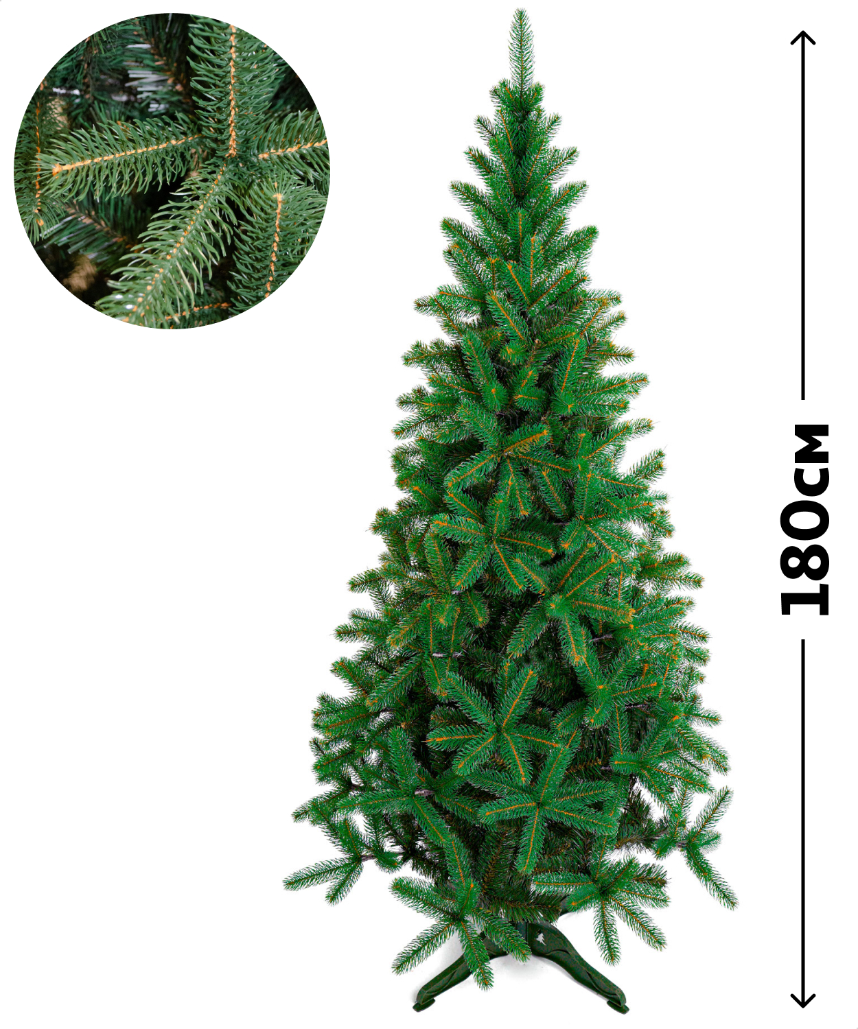 Изображение товара Искусственная елка АШАН Красная птица Оптима микс зеленая 180 см напольная