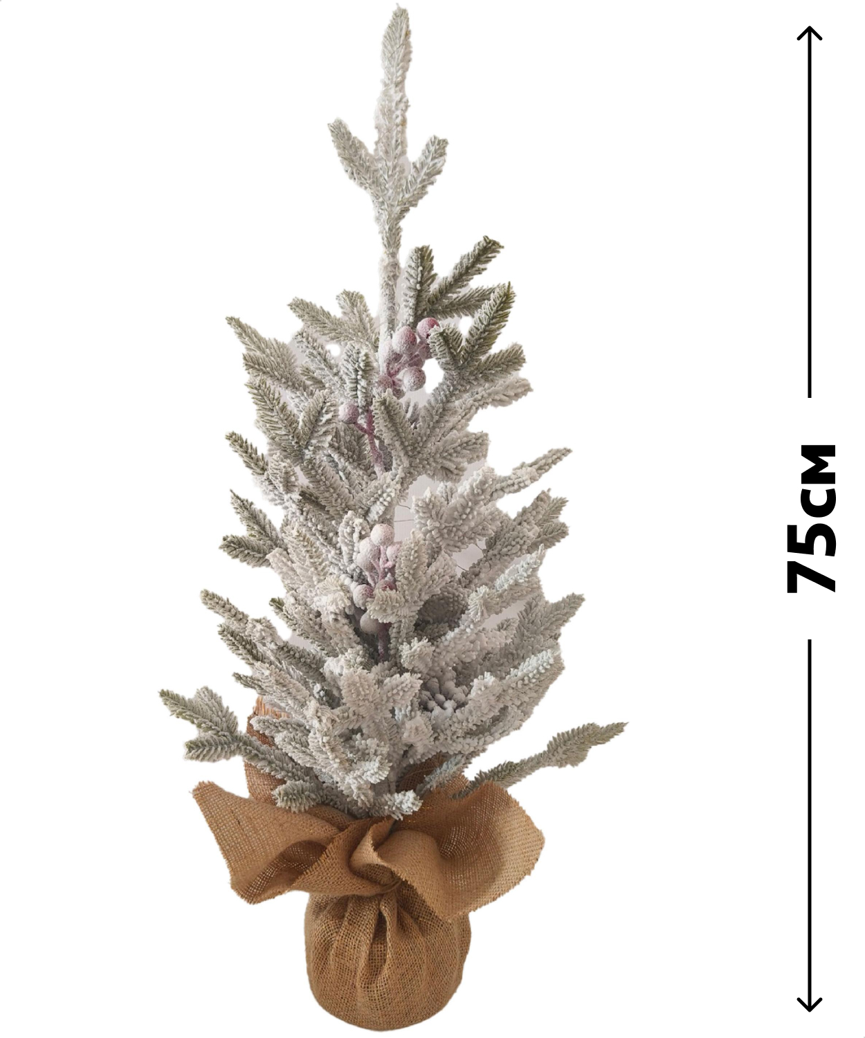 

Ель искусственная настольная Actuel заснеженная в джутовом горшке, 75 см