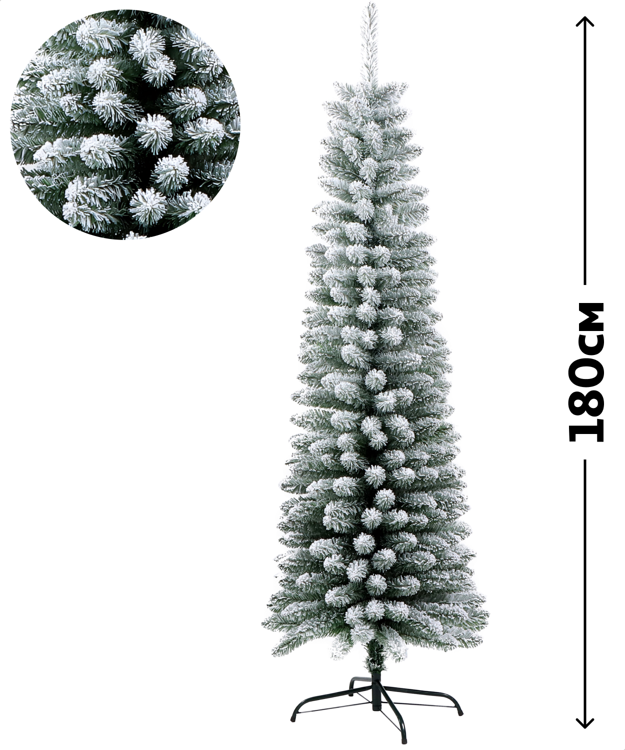 Изображение товара Ель искусственная Actuel Слим заснеженная 180 см