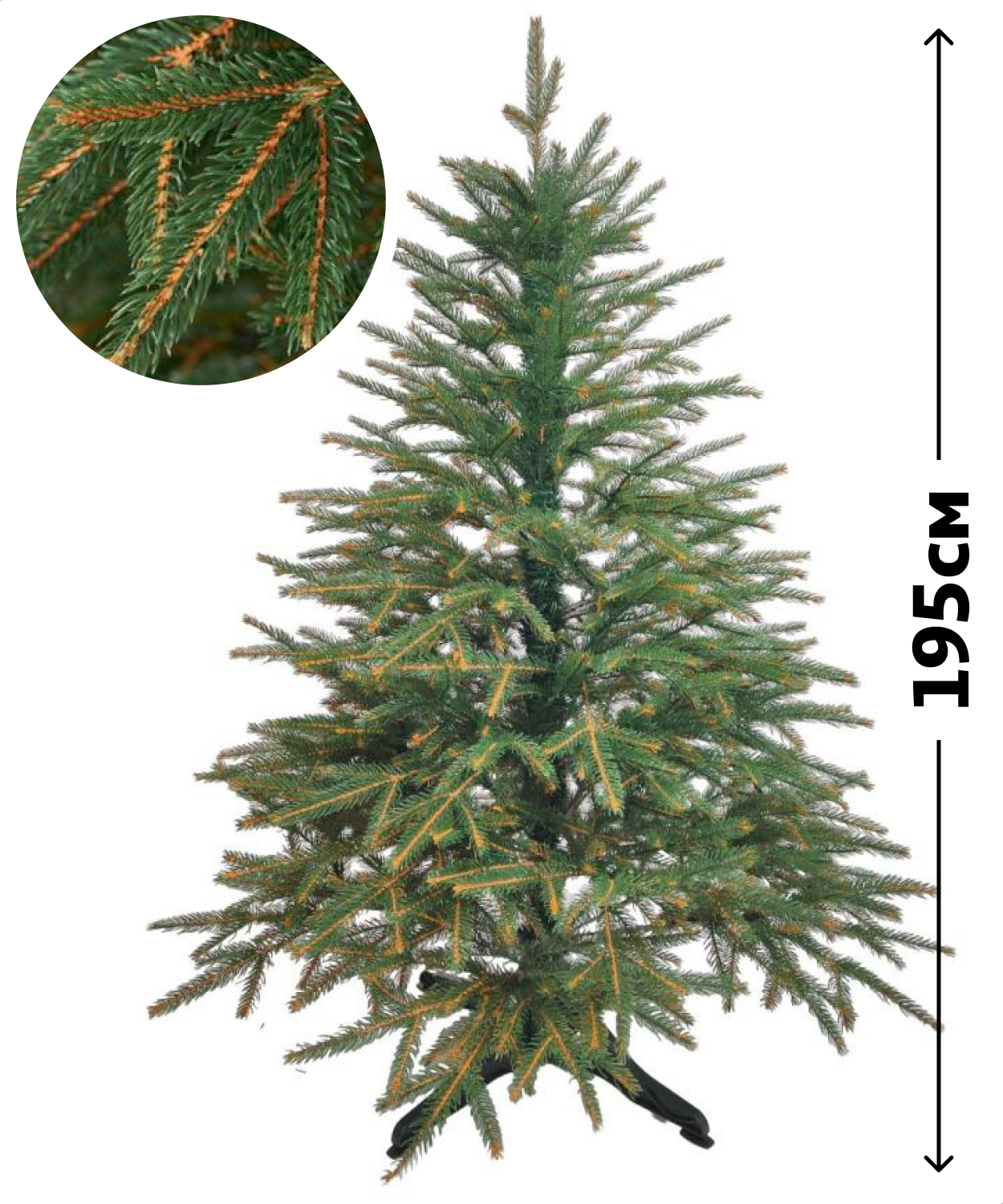 Изображение товара Ель искусственная АШАН Красная птица Селена зеленая 195 см