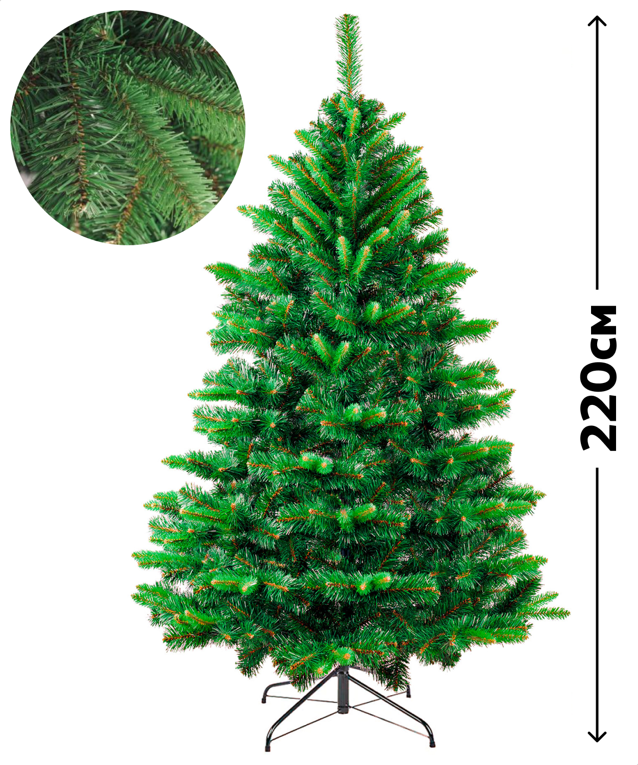 

Ель искусственная АШАН Красная птица Сибирь зеленая, 220 см