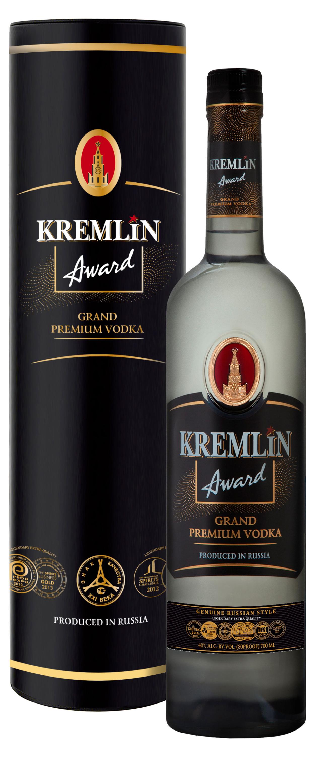Изображение товара Водка Kremlin Award в подарочной упаковке Россия, 0,7 л