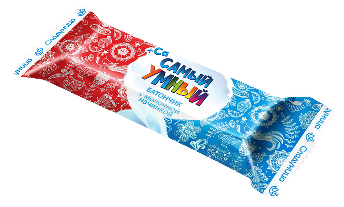 

Конфеты Сладуница Самый умный батончик с молочной начинкой, вес