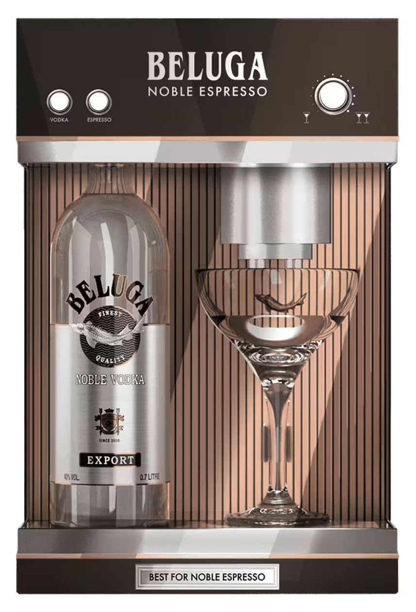 Изображение товара Водка BELUGA Noble с бокалом в подарочной упаковке Россия, 0,7 л