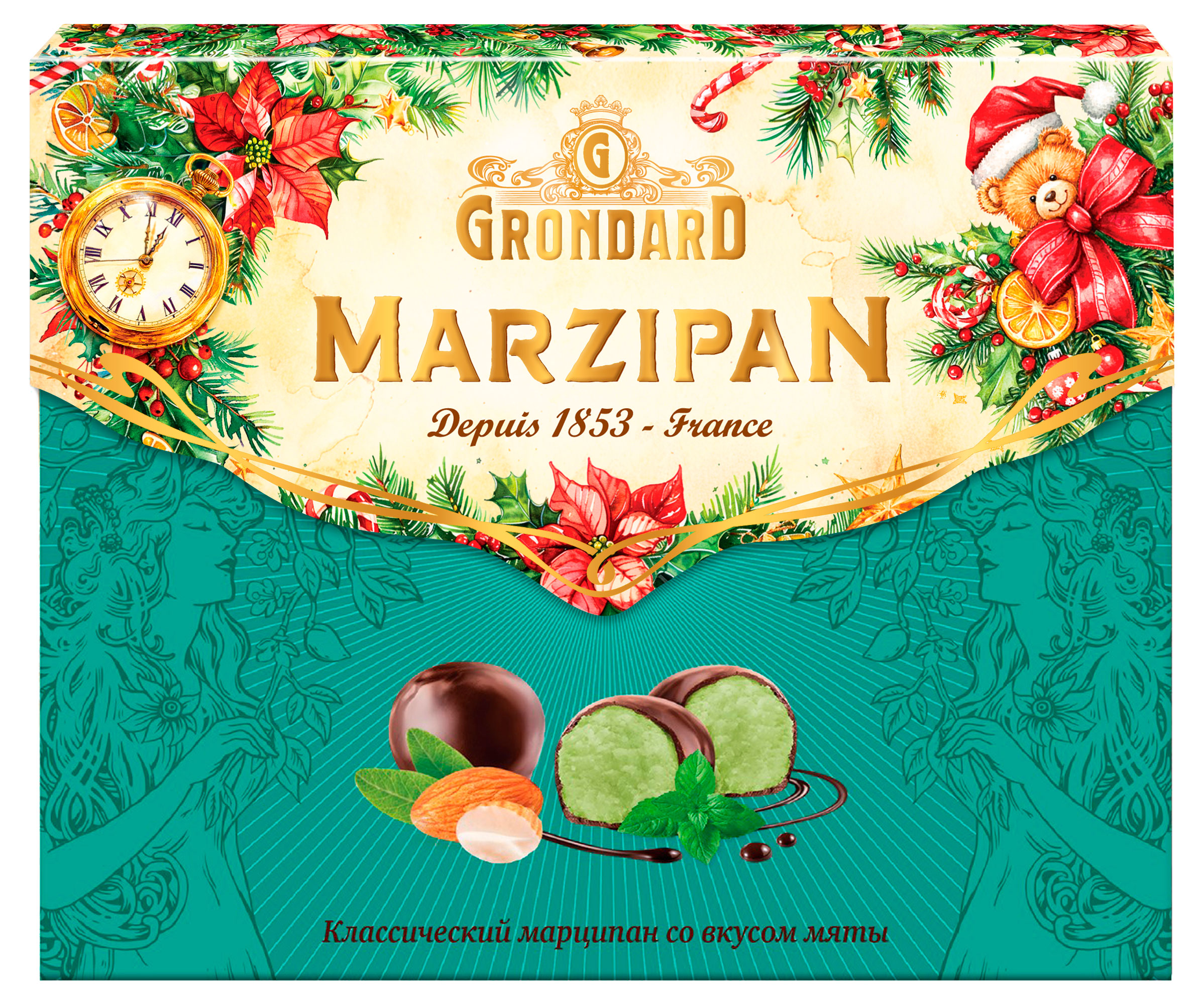 

Конфеты глазированные GRONDARD Марципановые со вкусом мяты, 126 г