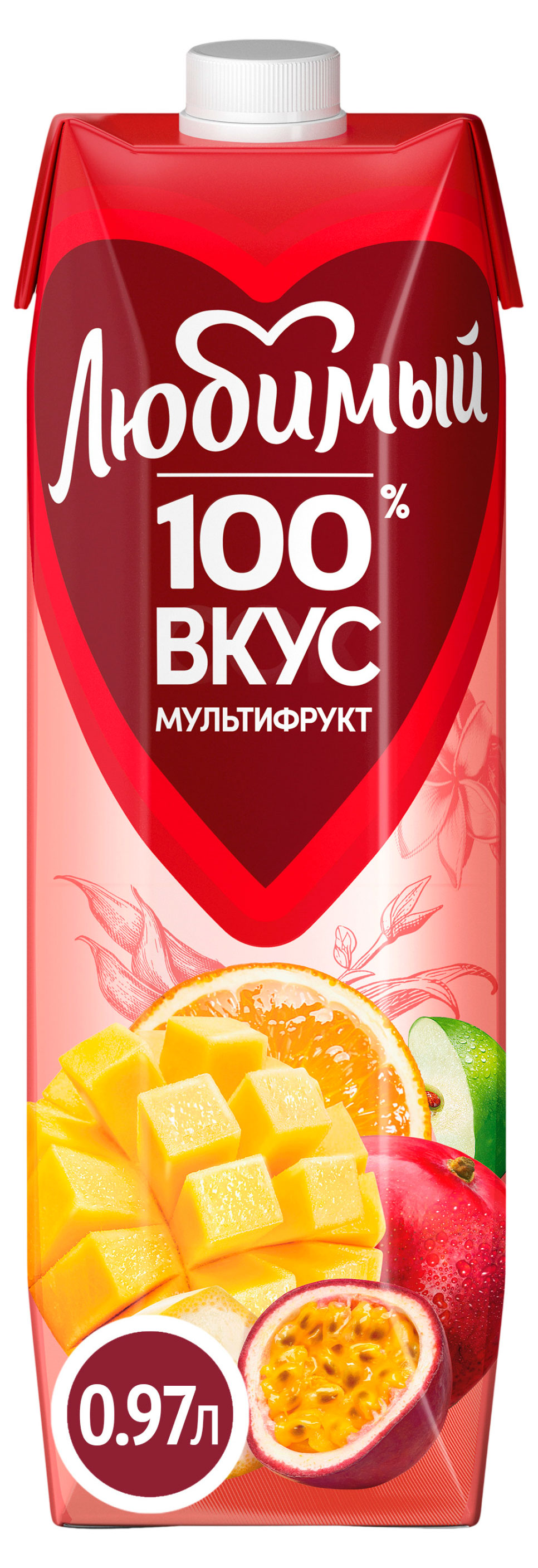 

Нектар мультифруктовый Любимый с мякотью, 970 мл