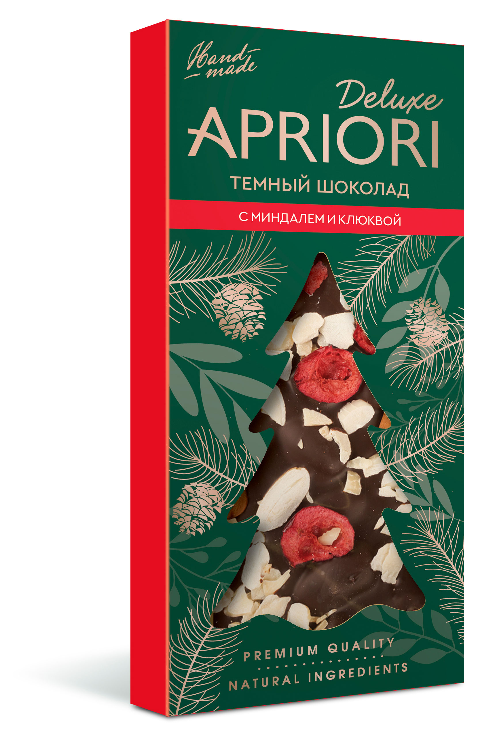 

Шоколад темный Apriori Deluxe с миндалем и клюквой, 85 г