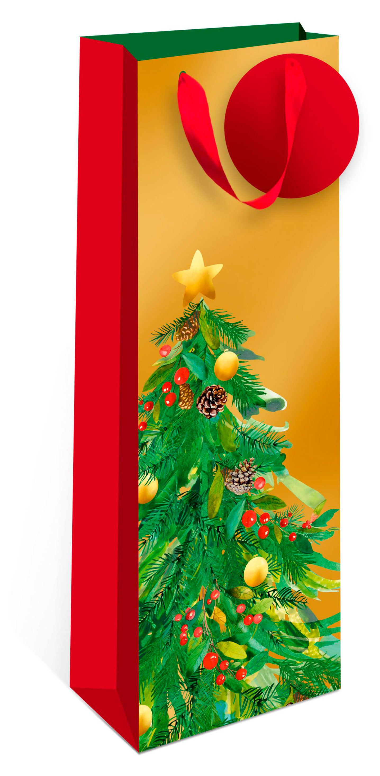 

Пакет подарочный под бутылку премиум, 1 шт, в ассортименте