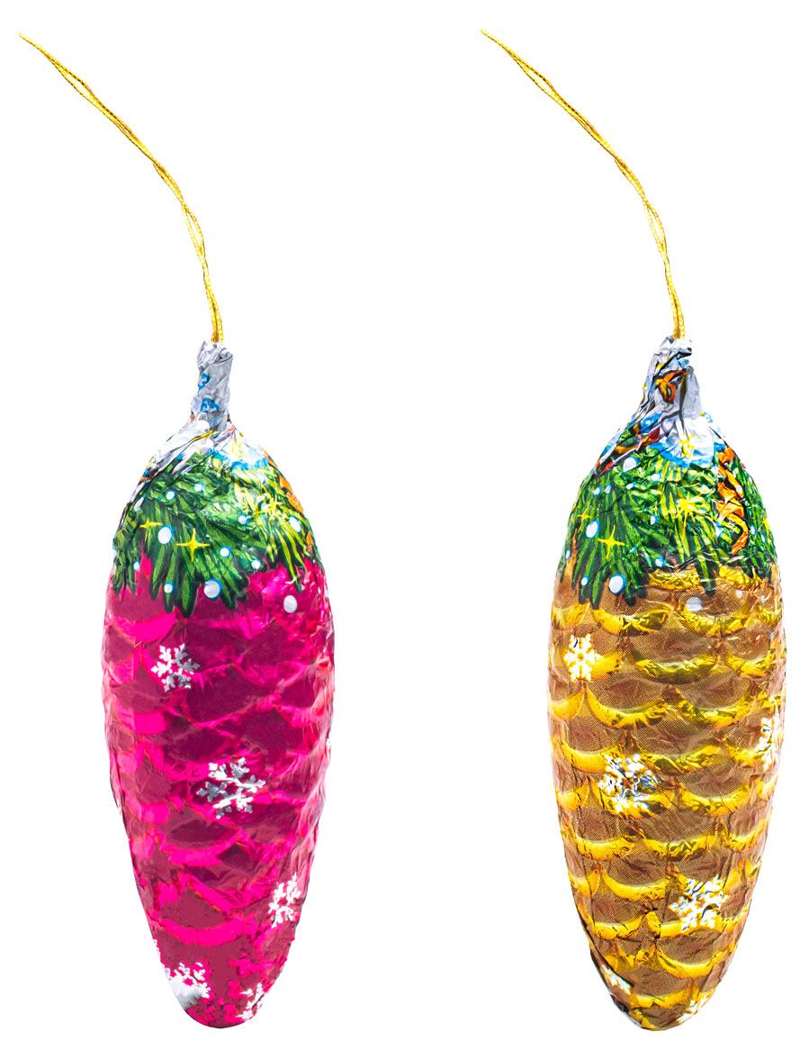 

Шоколад фигурный Шоколадный Мир Шишка еловая на нитке, 18 г