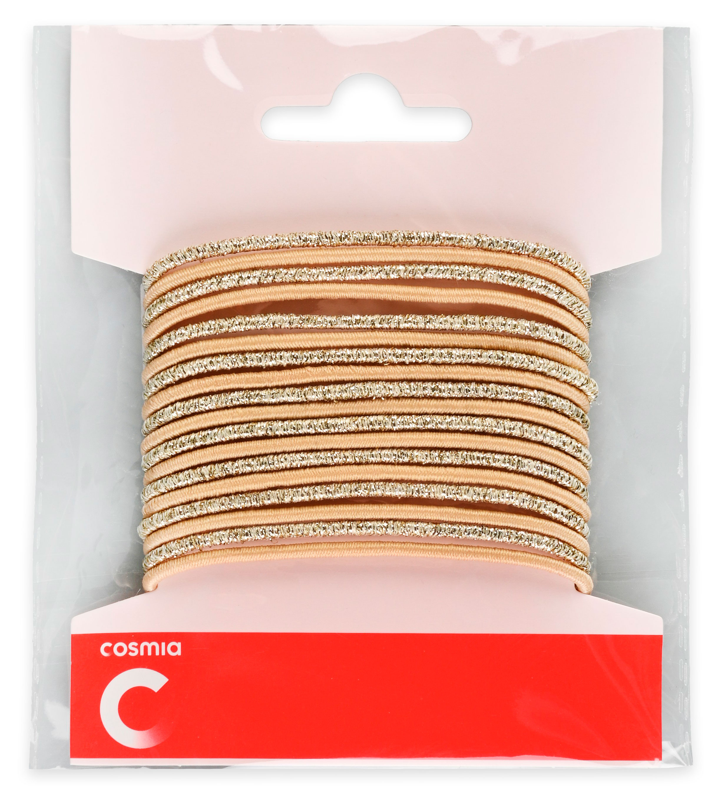Изображение товара Бежевые тонкие резинки для волос Cosmia 18 шт практичные и незаметные