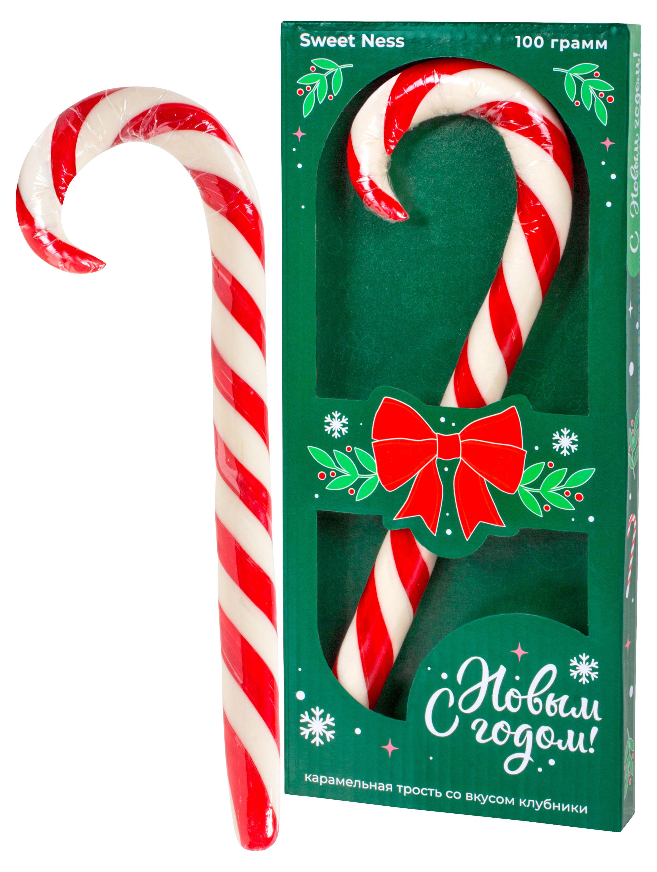 

Карамель леденцовая Sweet Ness Трость клубника, 100 г