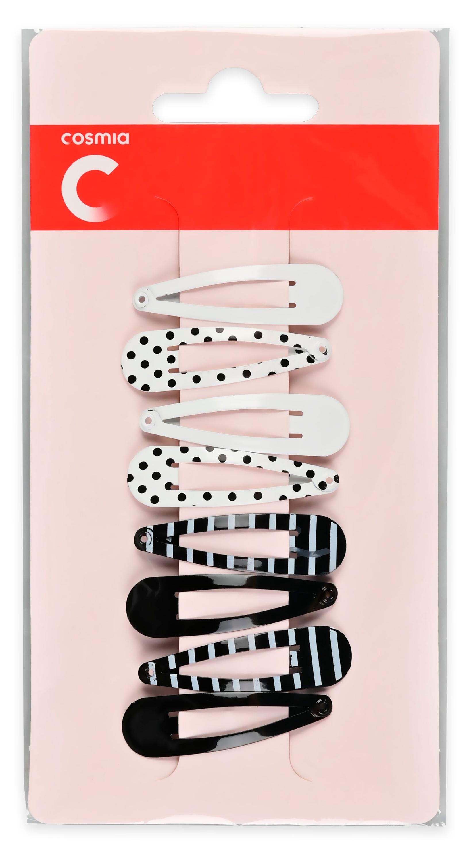 Изображение товара Набор заколок для волос Cosmia черно-белые 8 шт стильные аксессуары