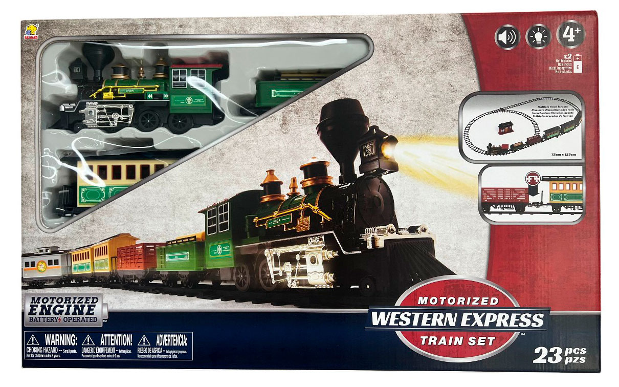 Изображение товара Игровой набор локомотив со светом и звуком с вагонами и станцией