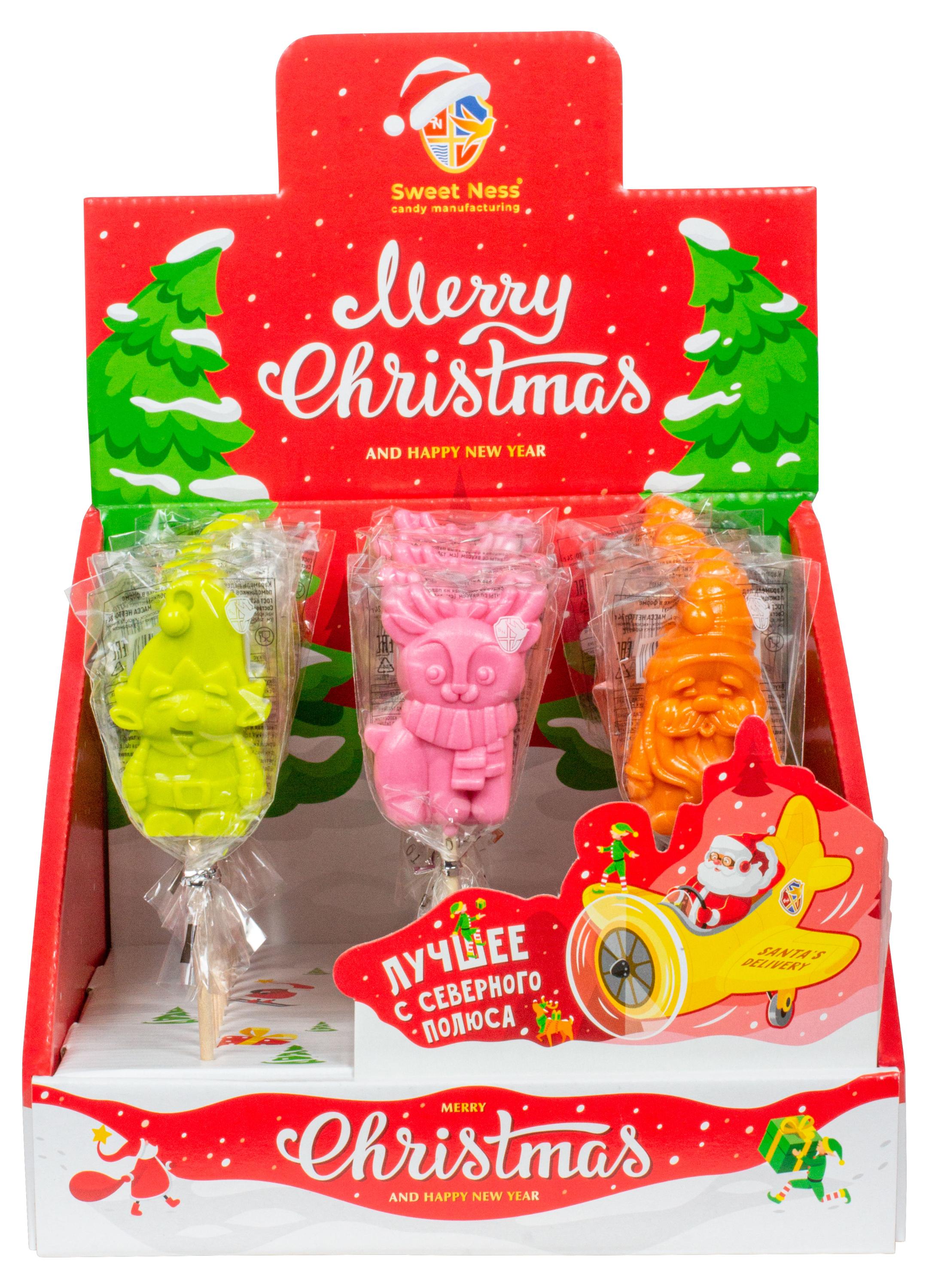 

Карамель леденцовая Sweet Ness Помощники санты 24 г, 1 шт в ассортименте