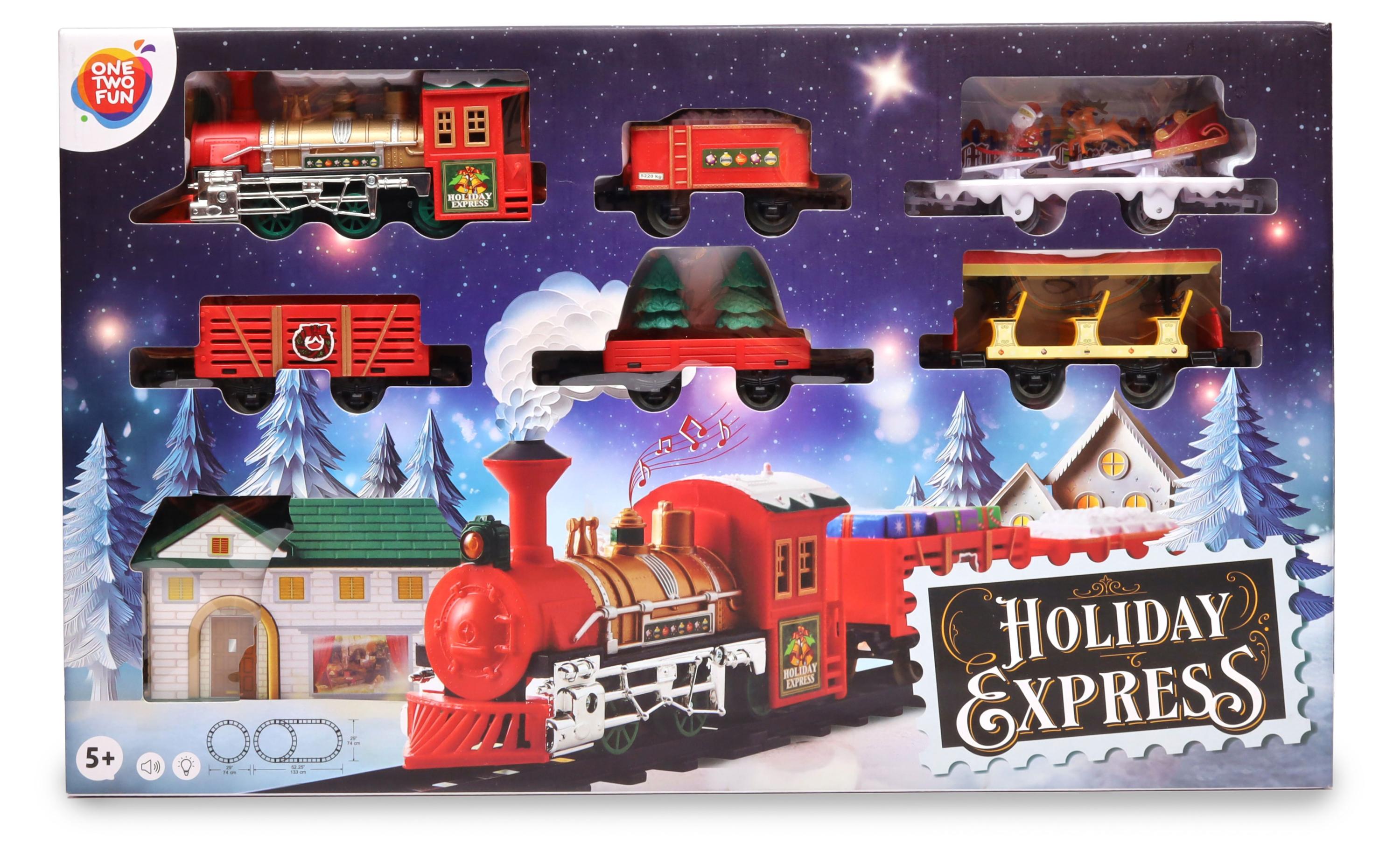 Изображение товара Игровой набор железнодорожный Holiday Express для детей от 4 лет с музыкой светом и маршрутами
