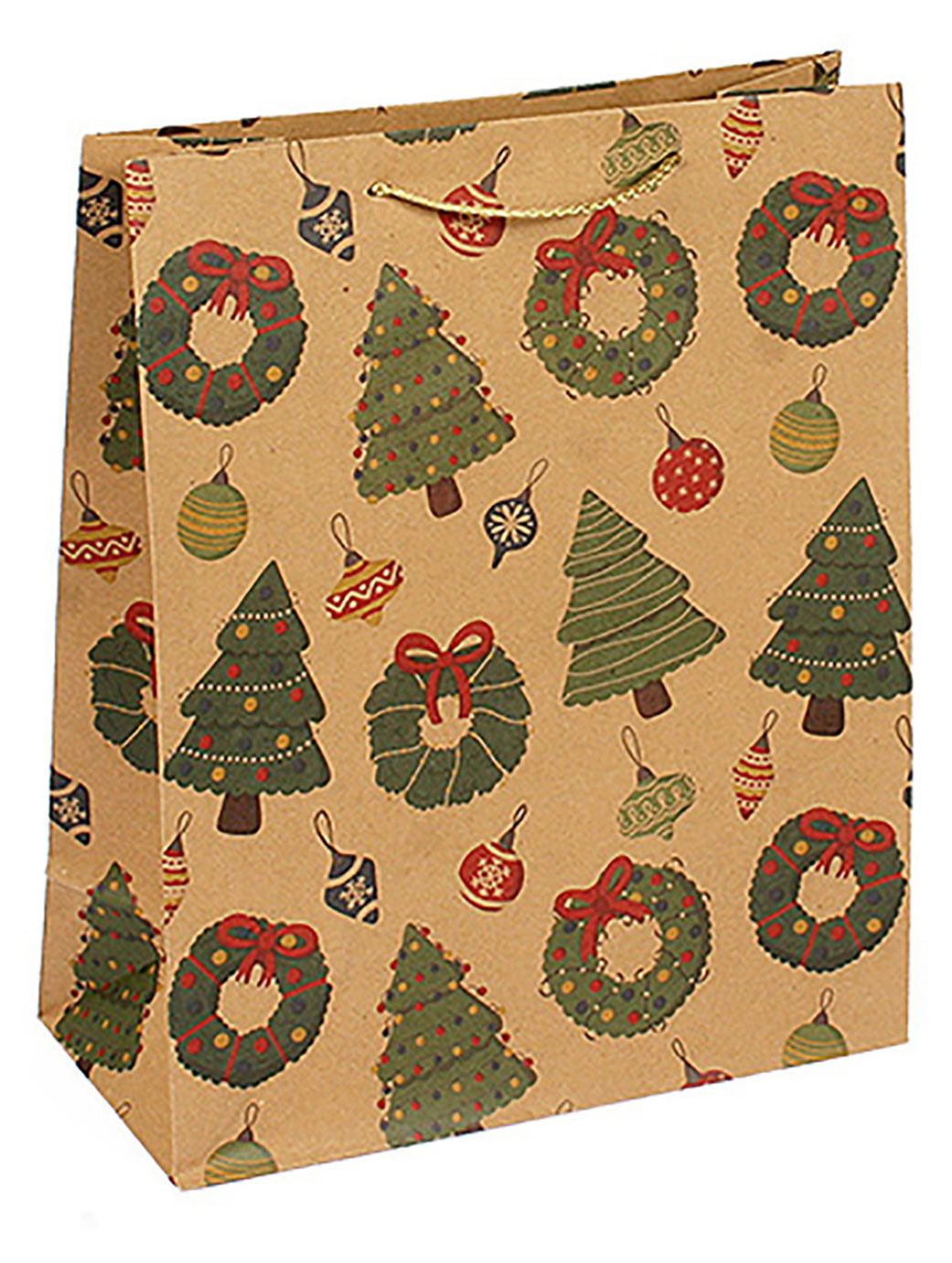 Изображение товара Подарочный крафт пакет экологичный 32x26x14 см с ручками