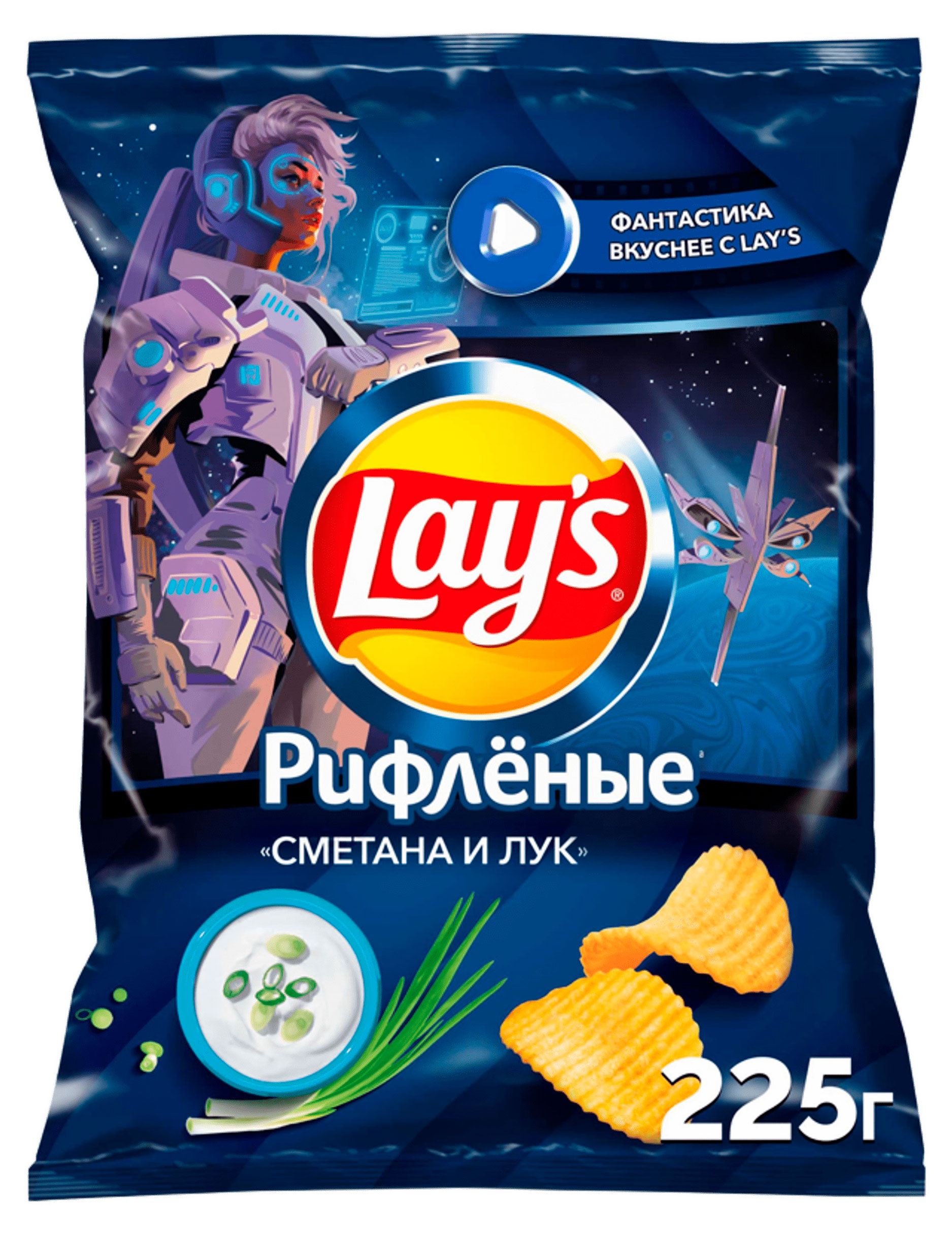 

Чипсы картофельные Lay's со вкусом сметаны и лука, 225 г