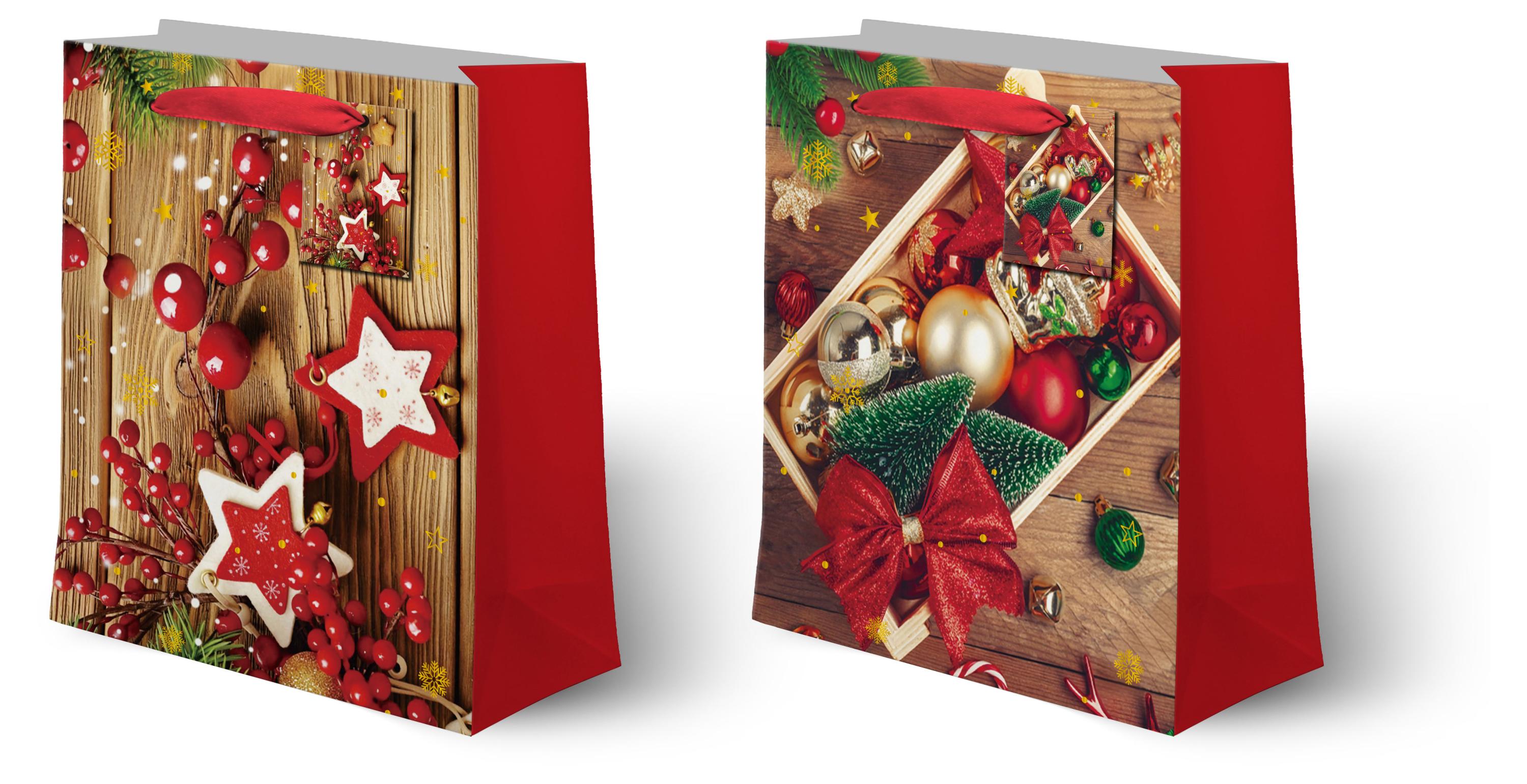 Изображение товара Пакет подарочный новогодний 17,5х23,5х8 см ассортимент 1 шт