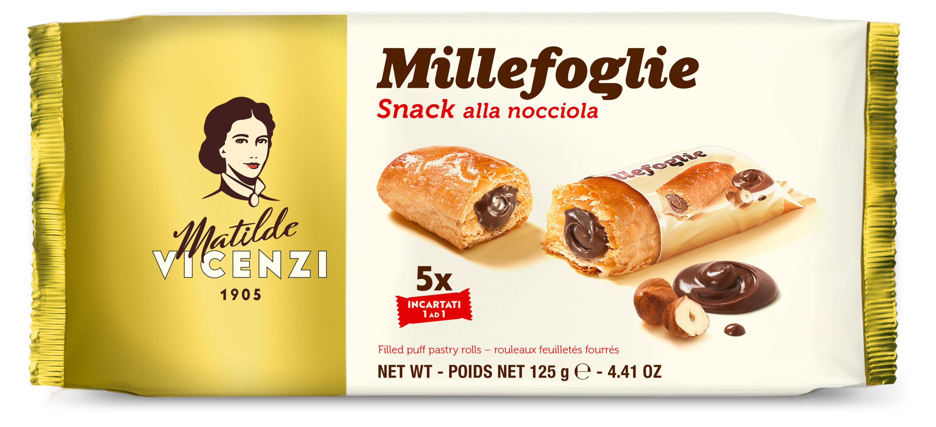 

Печенье слоеное Matilde Vicenzi трубочки с начинкой из фундука, 125 г