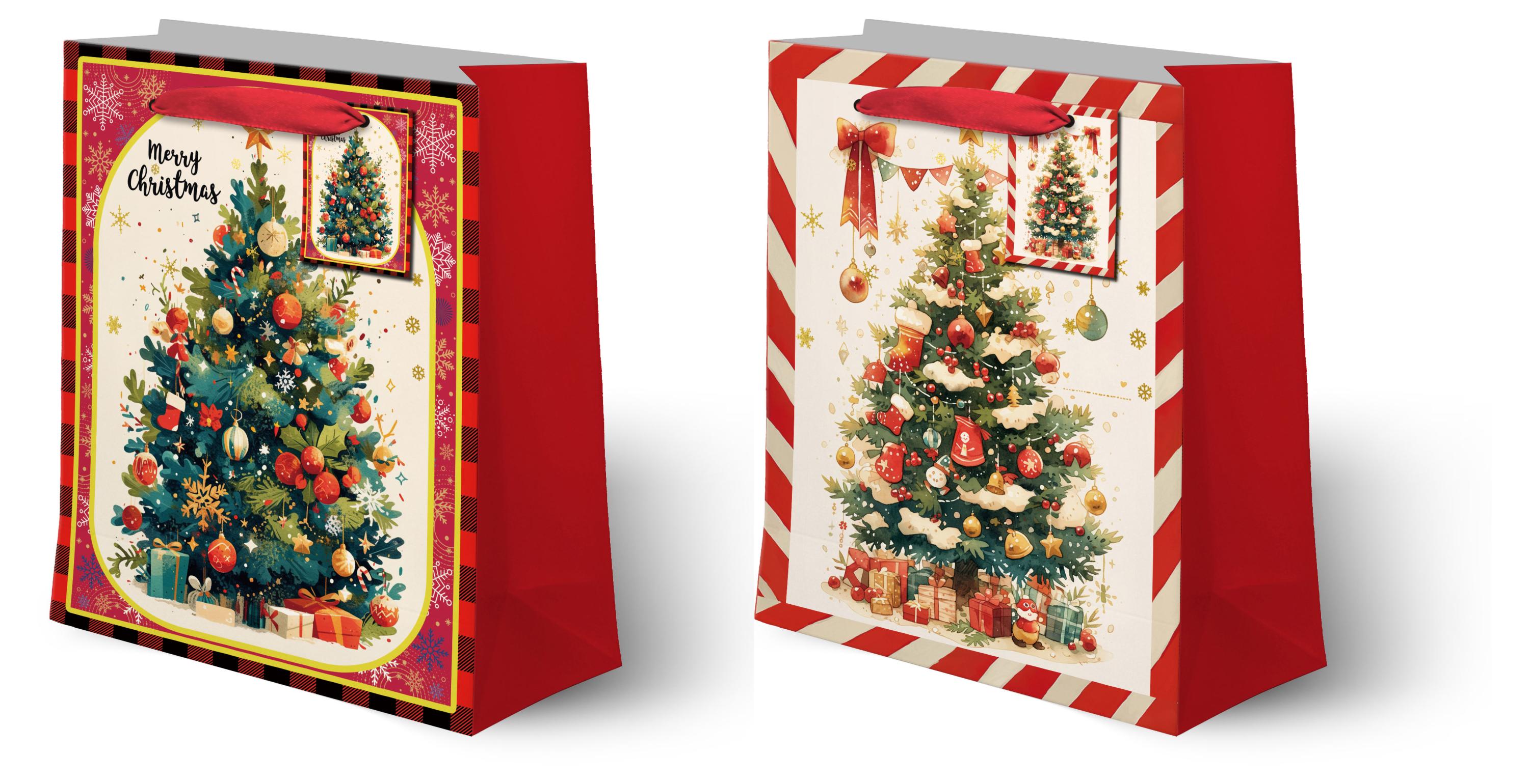 Изображение товара Пакет подарочный Елочка M, 17,5х23,5х8 см 1 шт в ассортименте