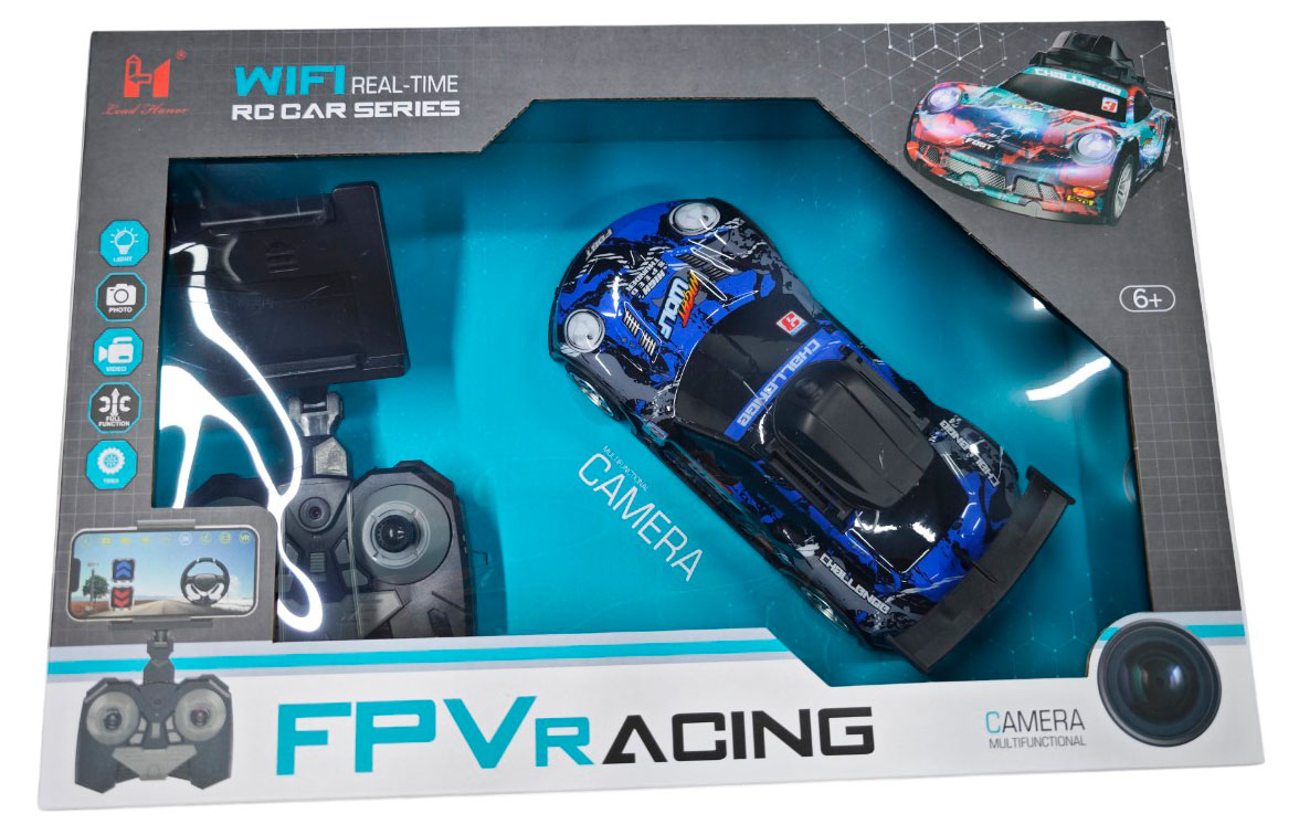 Изображение товара Радиоуправляемая игрушка Спорт кар со светом 4-канальная с камерой для детей от 6 лет