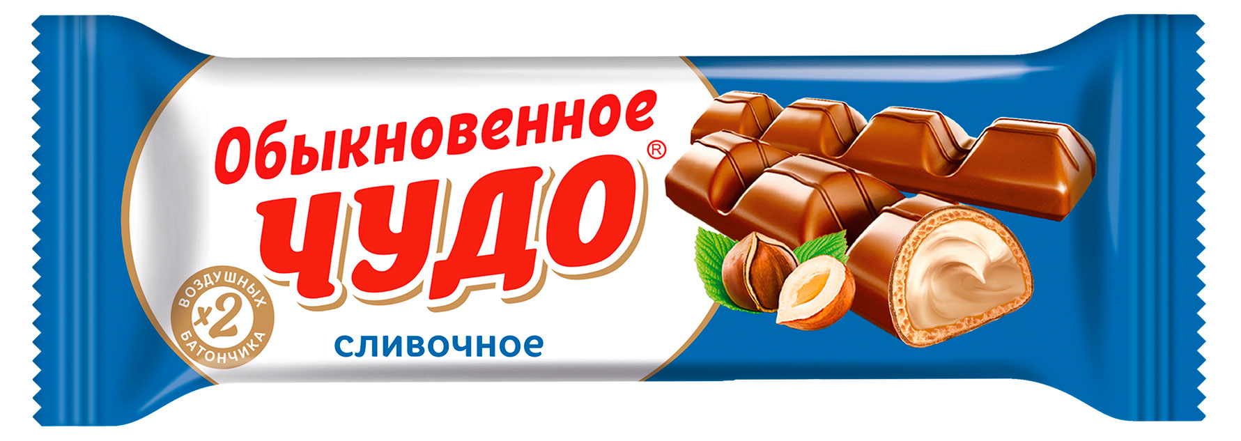 Изображение товара Вафельный батончик Славянка Обыкновенное чудо сливочное 55 г вафельная конфета