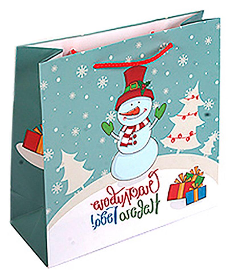 Изображение товара Подарочный бумажный пакет GrandGift квадратный 20х20х16 см