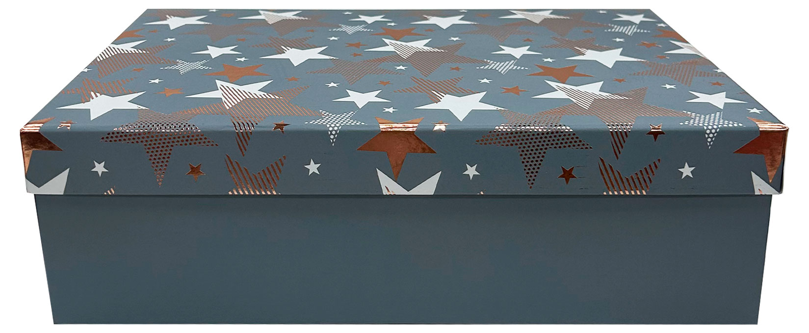 Изображение товара Подарочная коробка Звезды 35x25x10 см для праздников и мероприятий