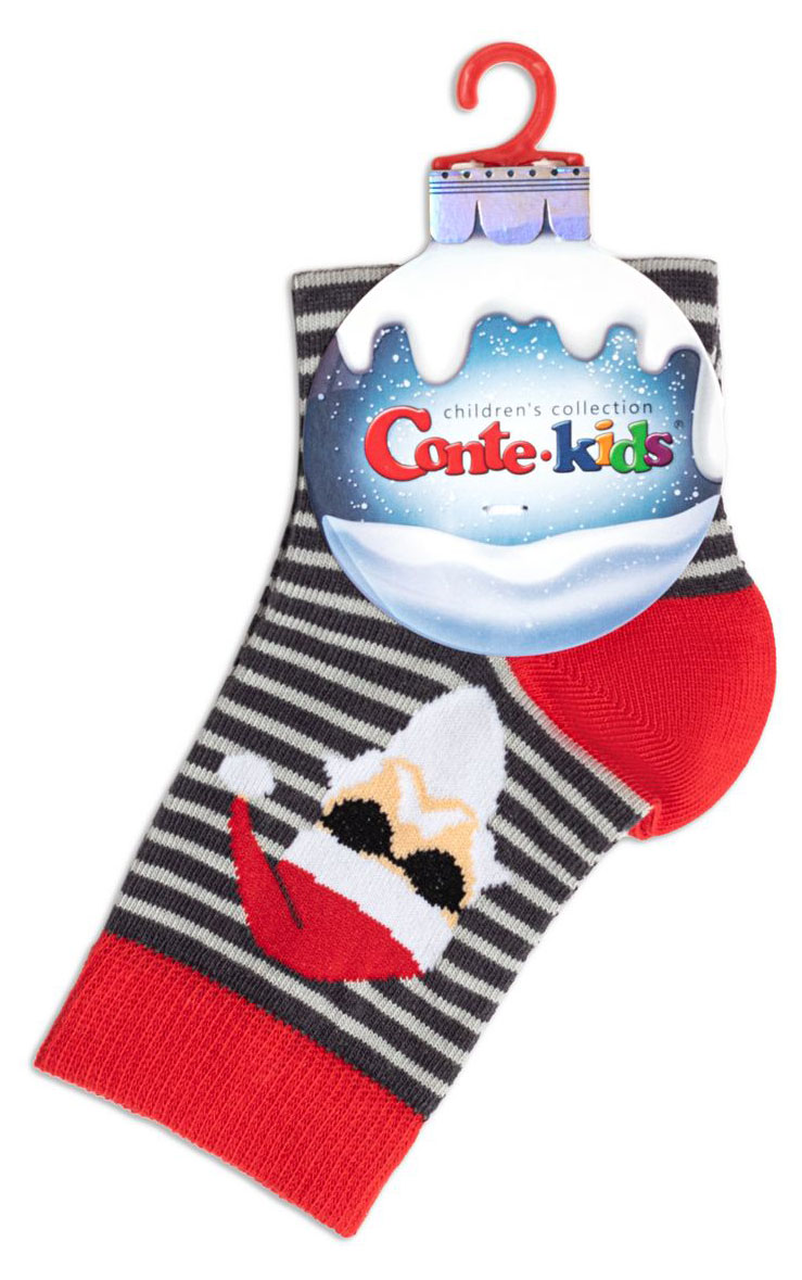 

Носки детские Conte Kids Новогодние темно-серые, р.16-18