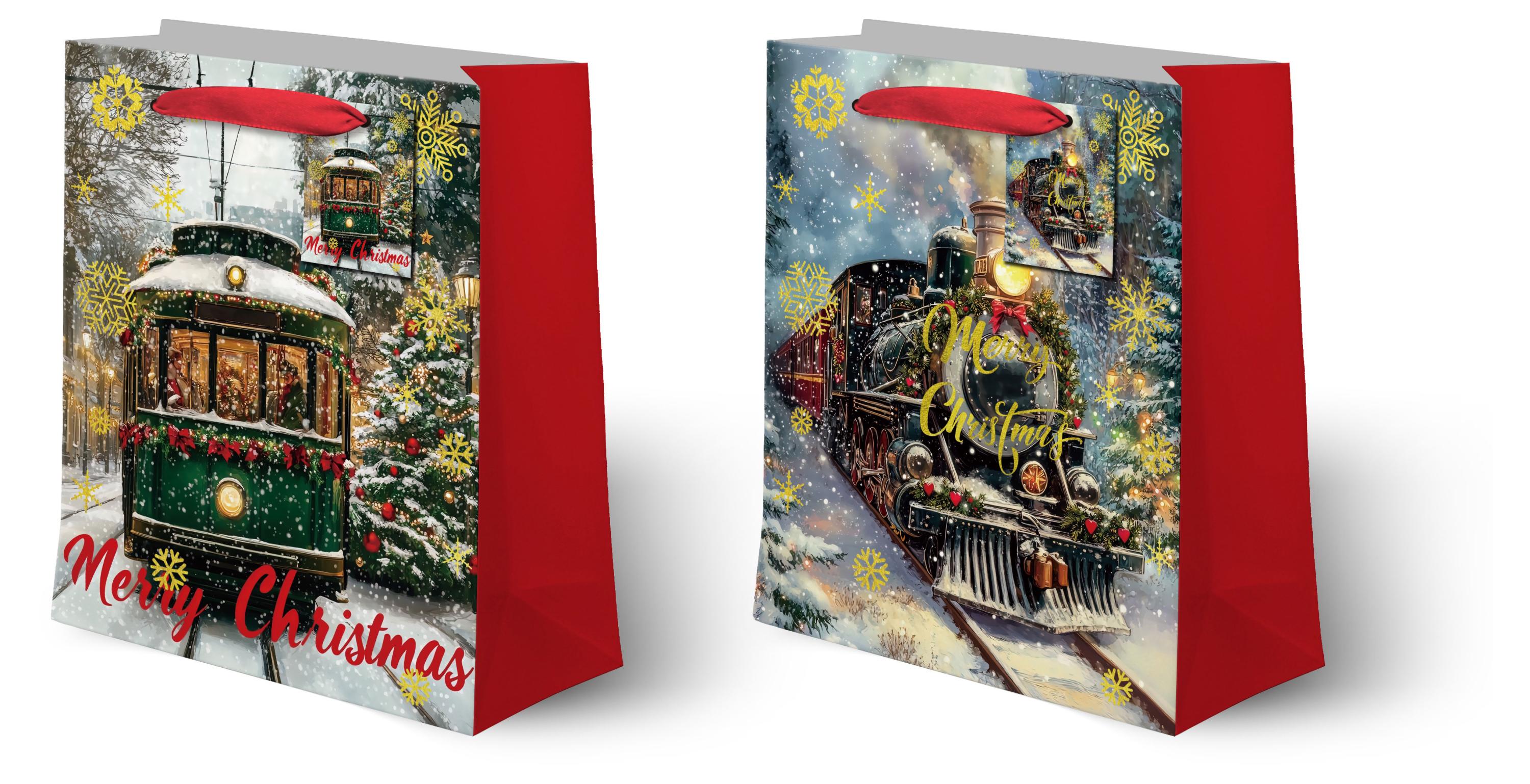 Изображение товара Подарочный пакет Транспорт 17,5х23,5х8 см картон с фольгой и ламинированием