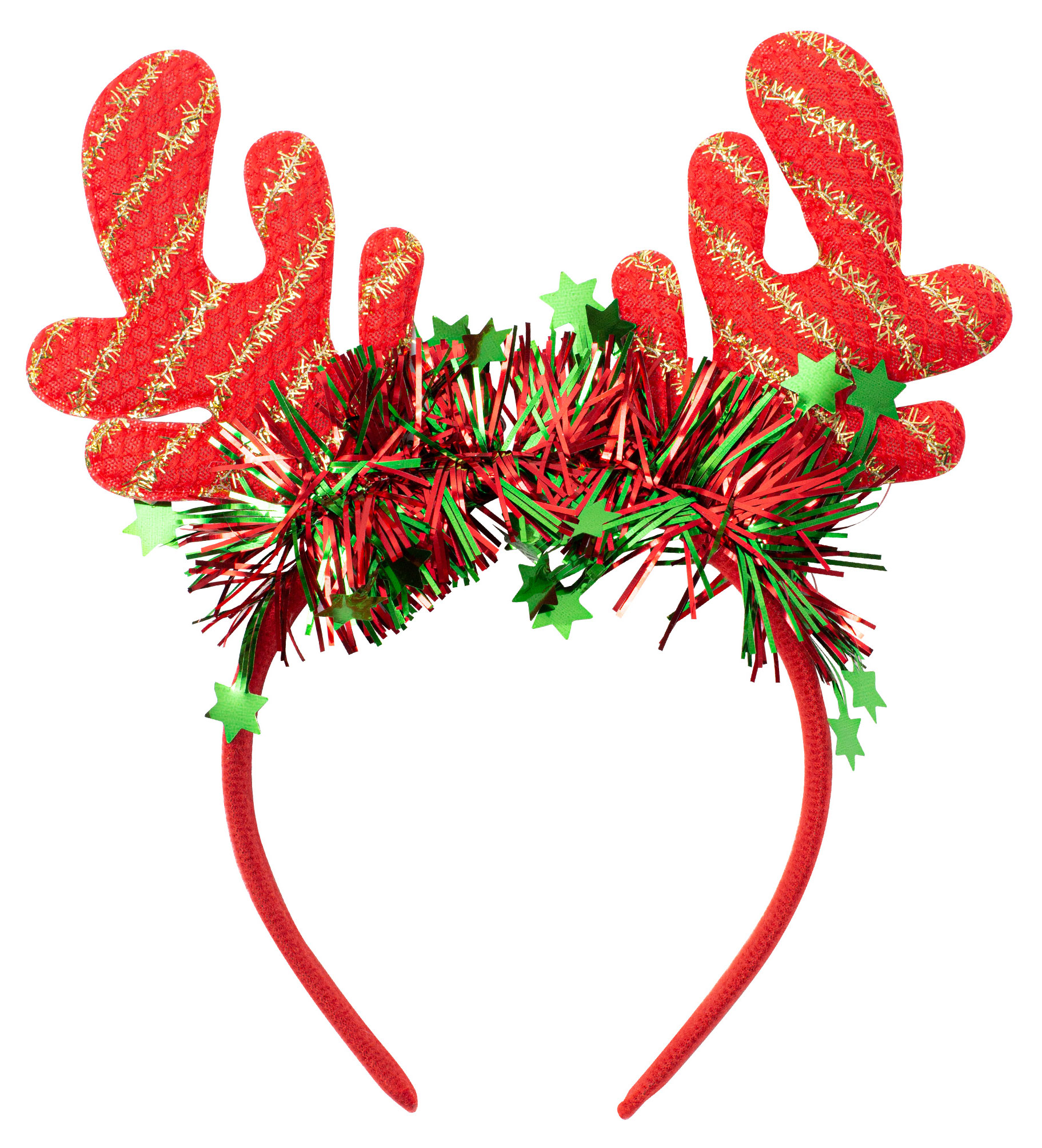 Изображение товара Ободок карнавальный Partymania Рожки оленя с дождиком, 1 шт