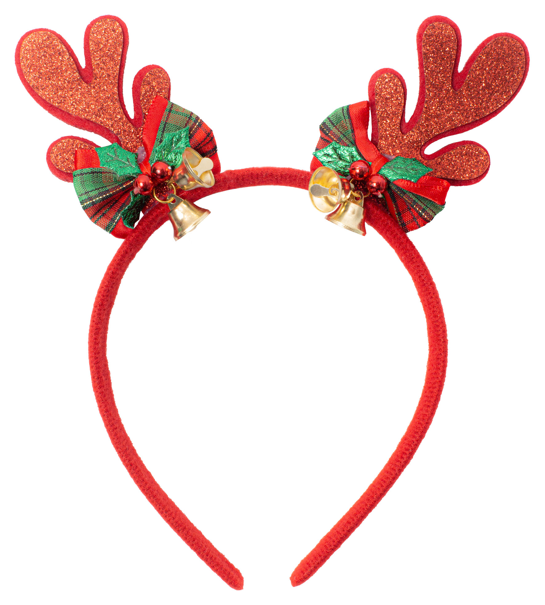 Изображение товара Ободок карнавальный Partymania Рожки оленя с колокольчиками, 1 шт