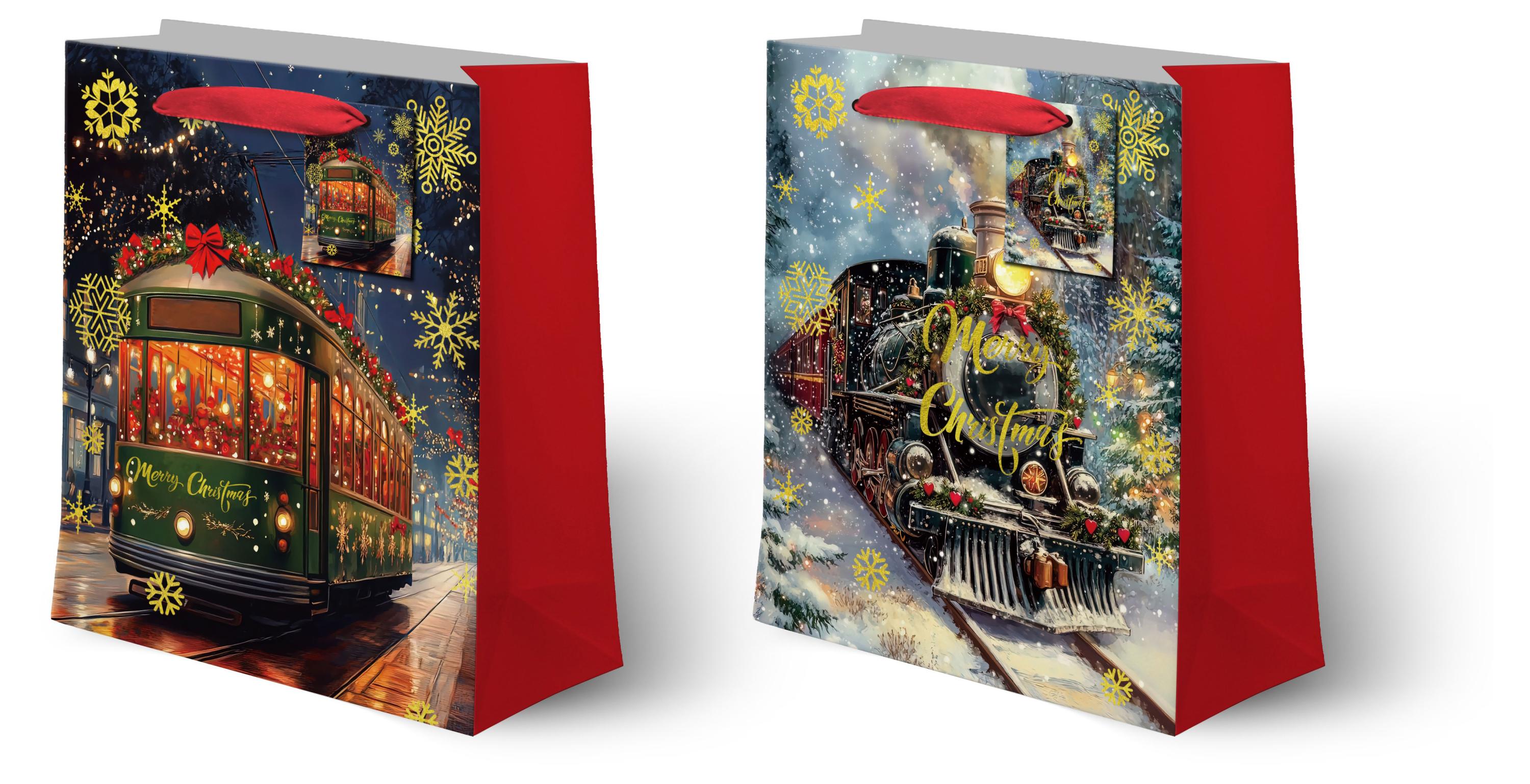 

Пакет подарочный Транспорт, 30х39х12 см в ассортименте