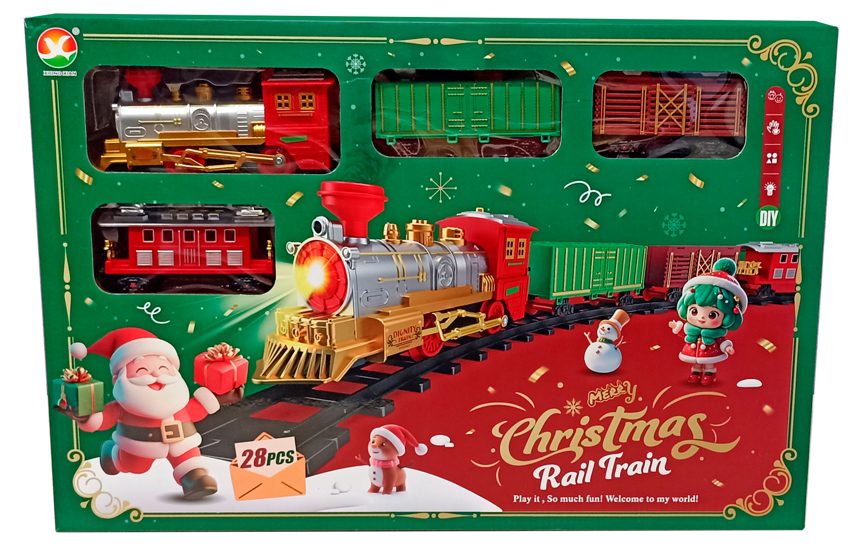 Изображение товара Игровой набор Железная дорога Веселая поездка с светом и звуком