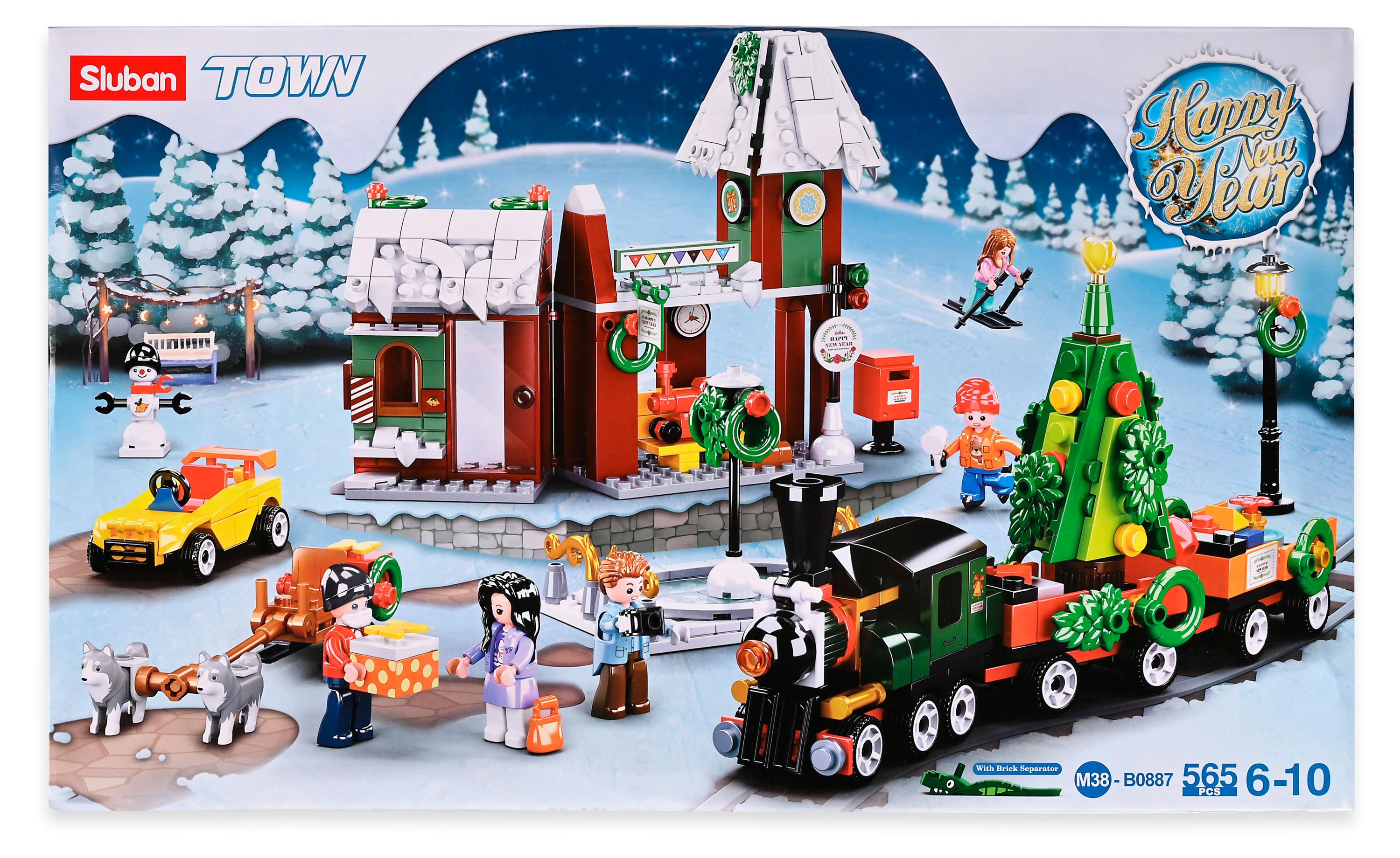 

Конструктор Sluban Рождественский поезд, 565 деталей
