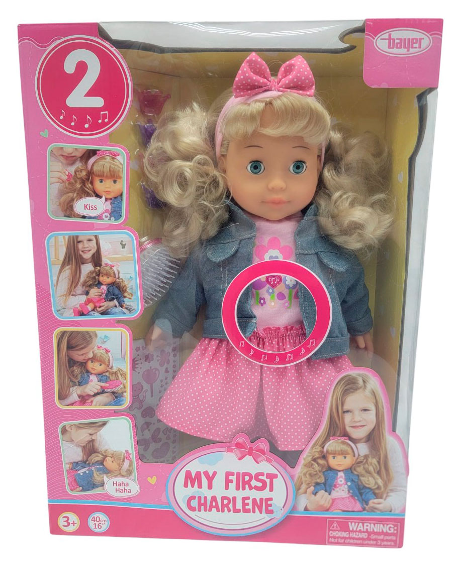 Изображение товара Интерактивная кукла Bauer My First Charlene 40 см с аксессуарами для девочек