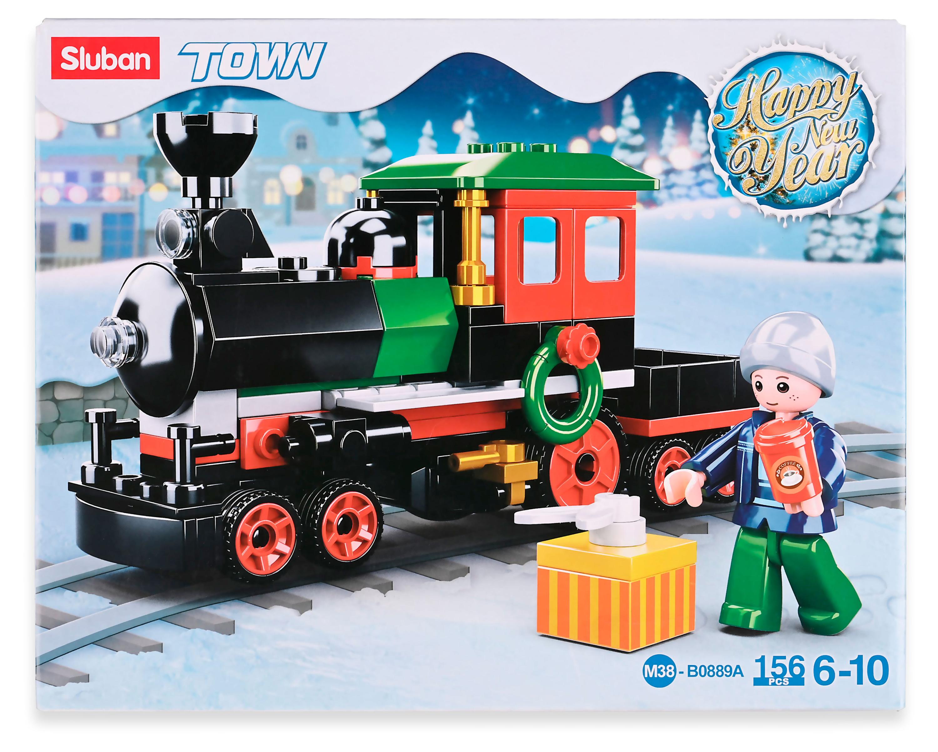 

Конструктор Sluban Новогодний локомотив, 156 деталей