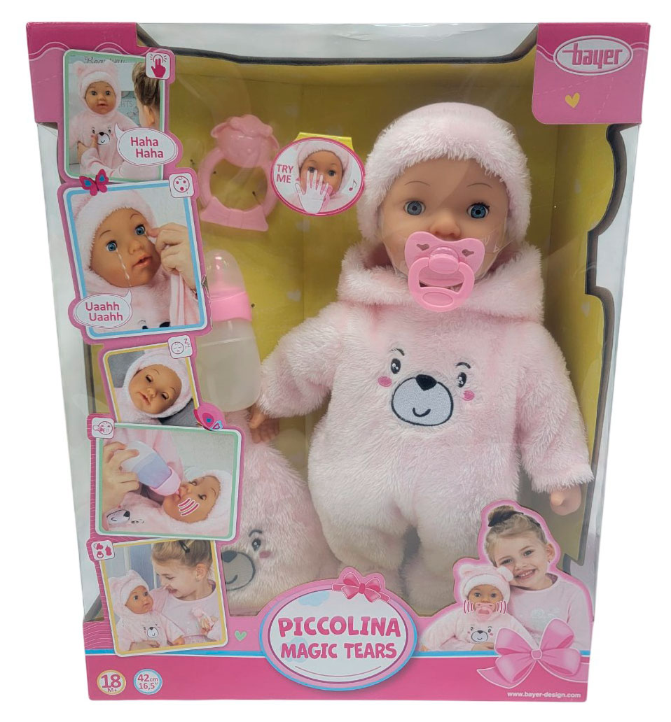 Изображение товара Кукла Bauer Piccolina Magic Tears 38 см интерактивная с аксессуарами для девочек