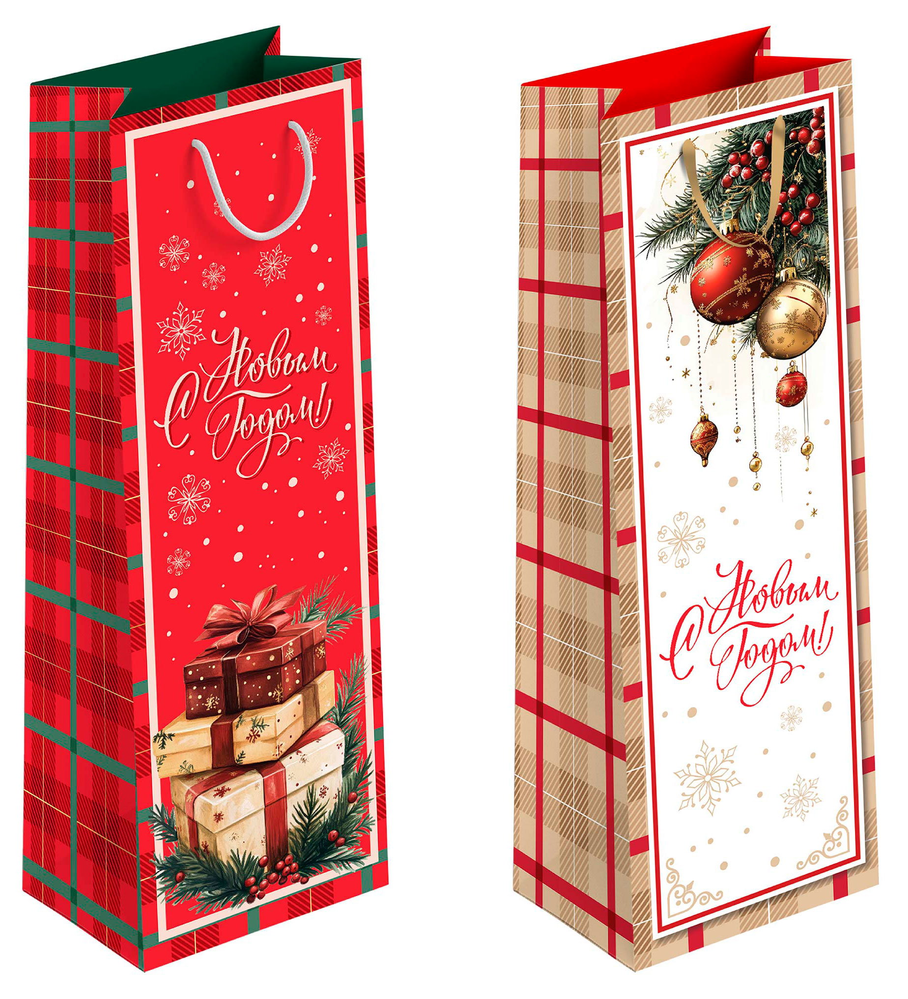 

Пакет под бутылку глянцевый Классика, 12х36 см 1 шт в ассортименте