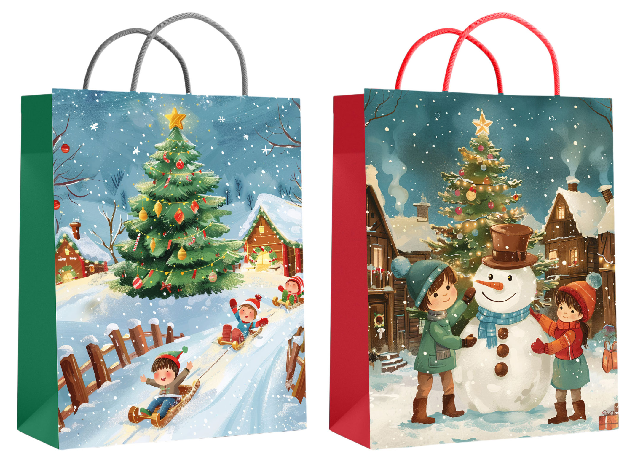 Изображение товара Пакет подарочный Centrum Новогодний снеговик, 18х23х10 см 1 шт в ассортименте