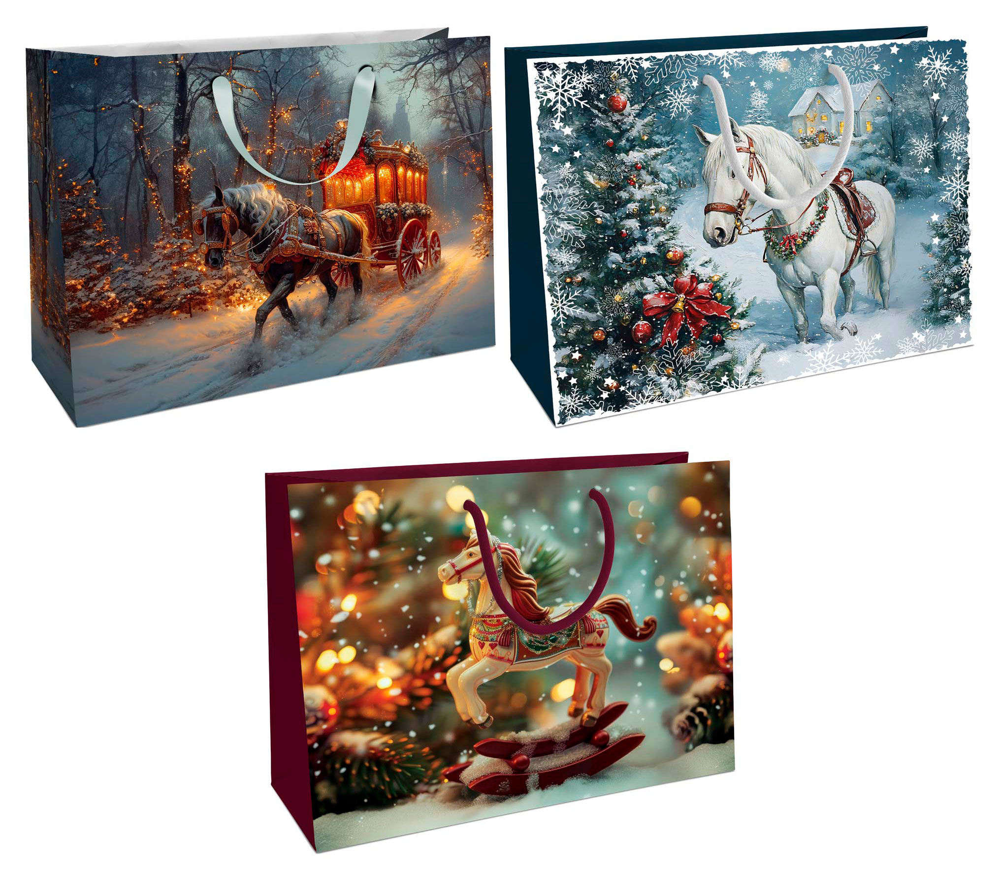 Изображение товара Подарочный глянцевый пакет Символ года 32х26 см универсальный для подарков