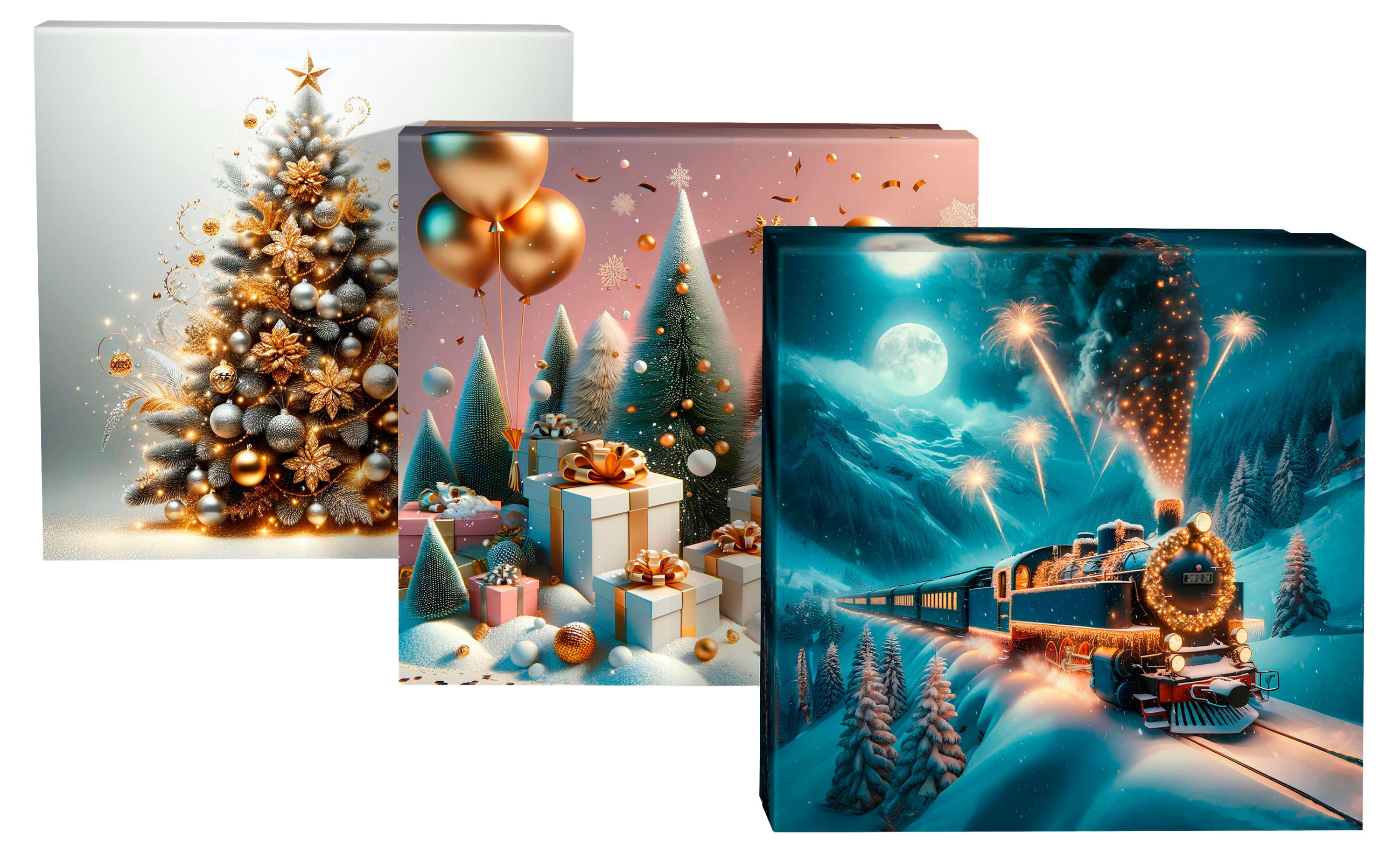 Изображение товара Подарочный набор коробок РутаУпак Новый год микс 3в1 3 шт для подарков