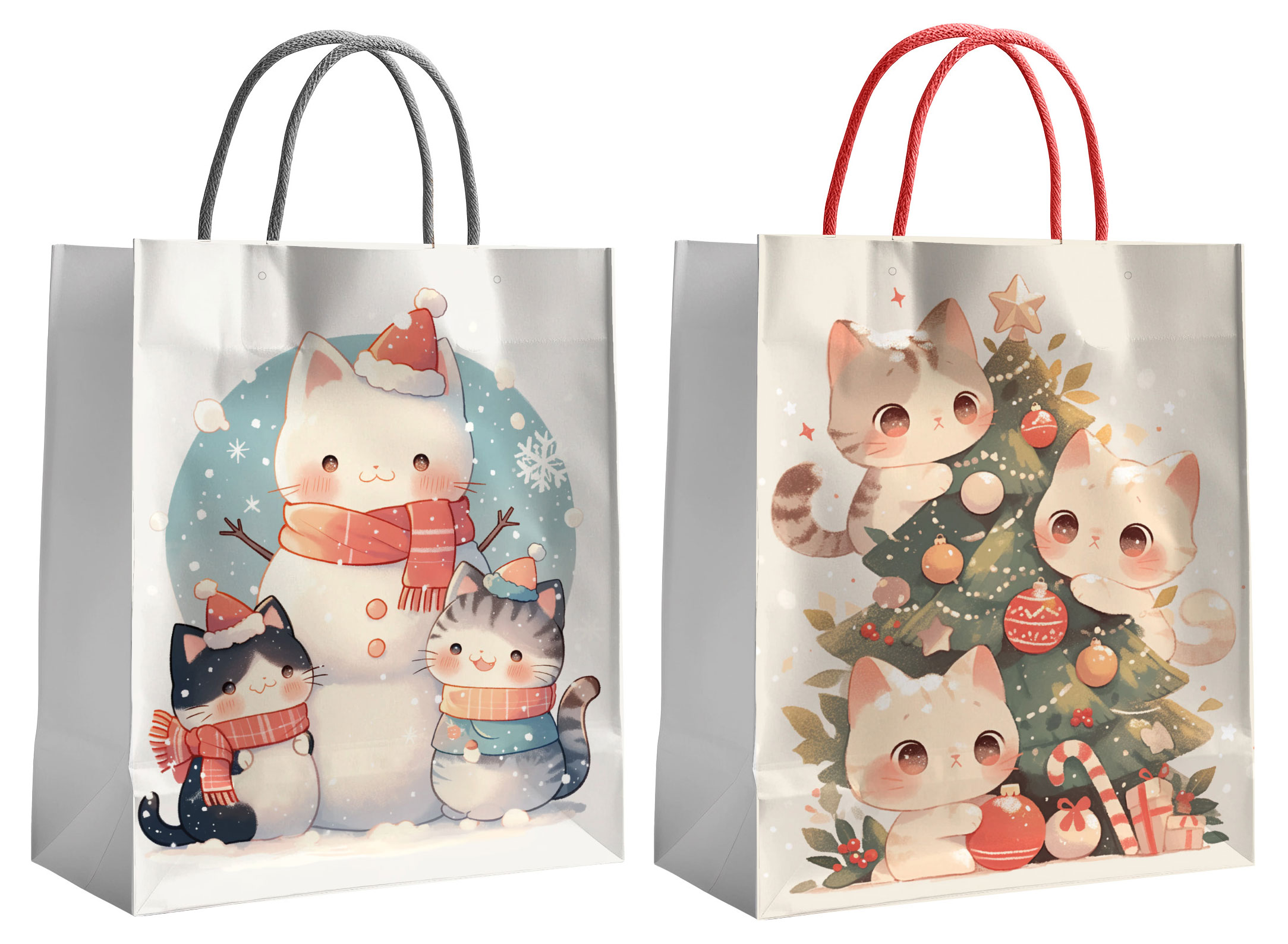 Изображение товара Подарочный пакет крафт Каваи 26x32x12 см для подарков китайский материал стильный дизайн