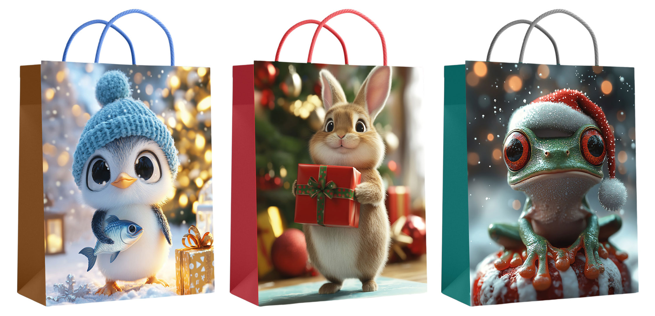 Изображение товара Подарочный ламинированный пакет Centrum Новогодний Милашки 35х40х12 см