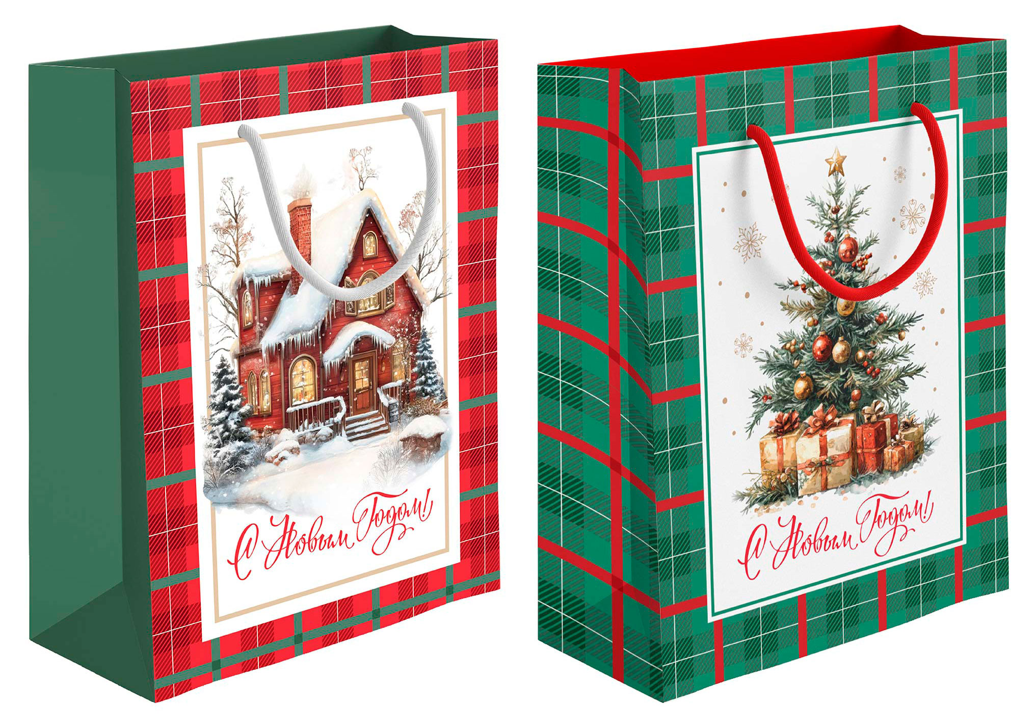 Изображение товара Пакет подарочный Классика С Новым Годом, 33х43 см 1 шт в ассортименте