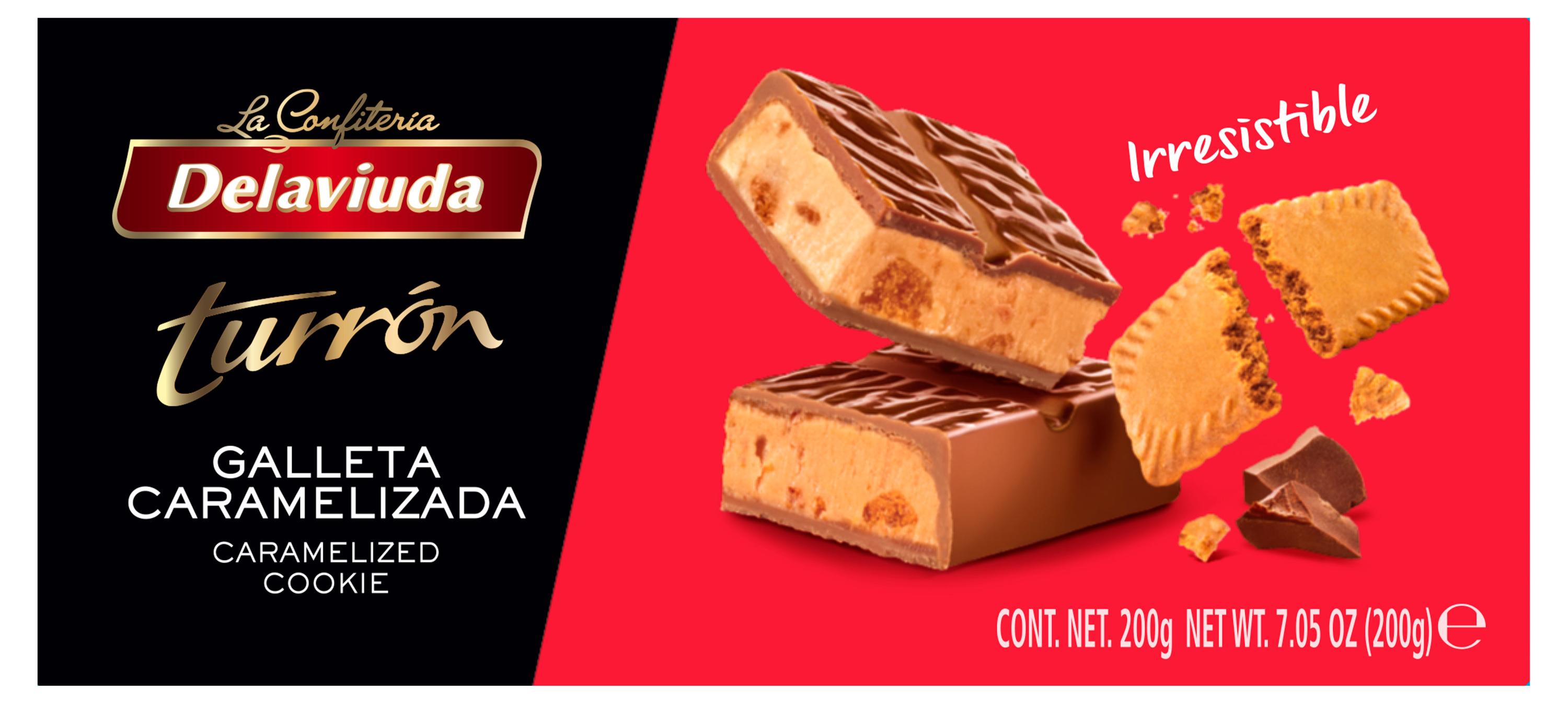 

Туррон Delaviuda Шоколадный с начинкой из бисквита с карамелью, 200 г