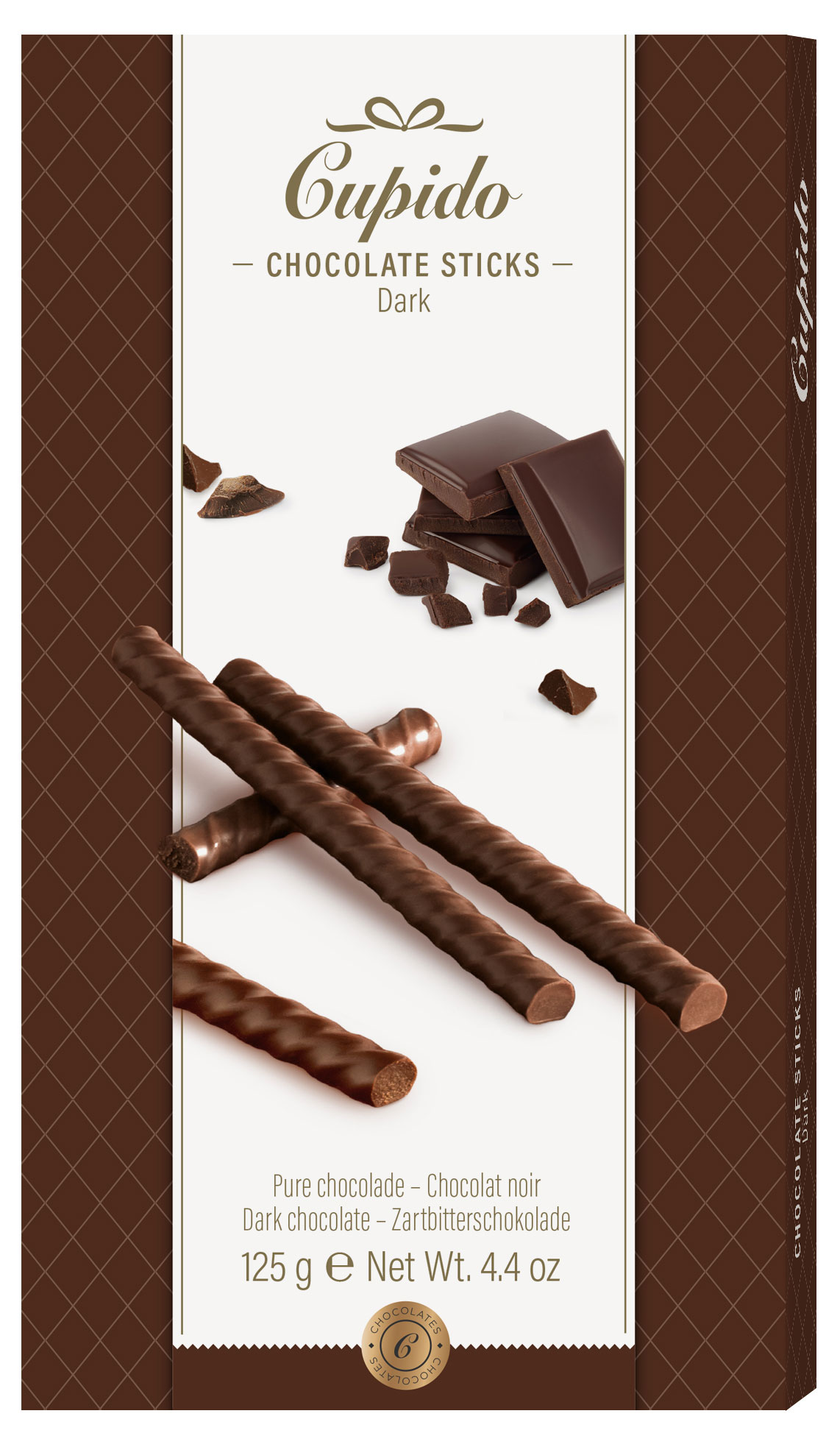 

Палочки хрустящие из темного шоколада Cupido, 125 г