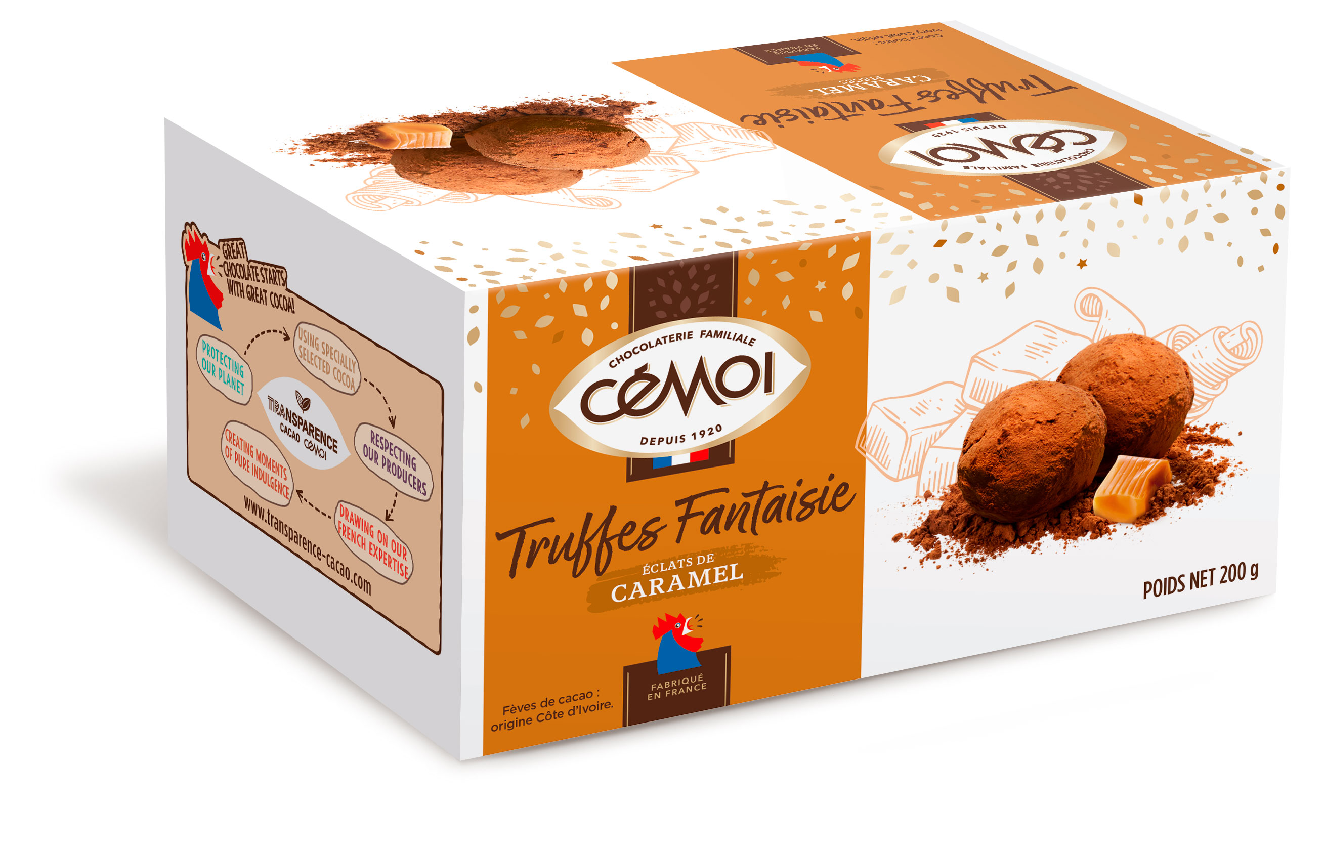 

Трюфели шоколадные CEMOI Фантазия со вкусом и кусочками карамели, 200 г